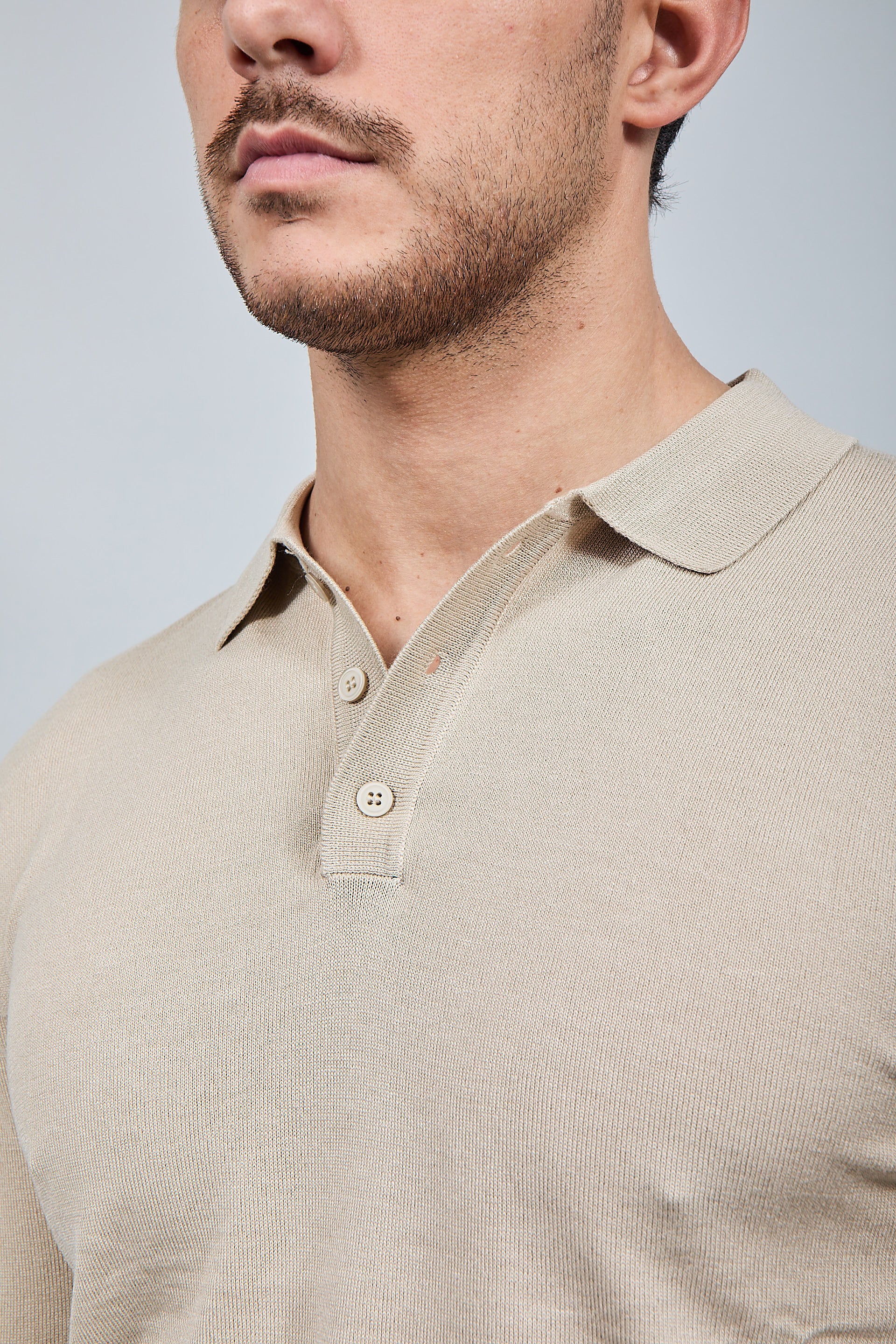 Polo manica lunga Gianni Lupo 33762 Beige