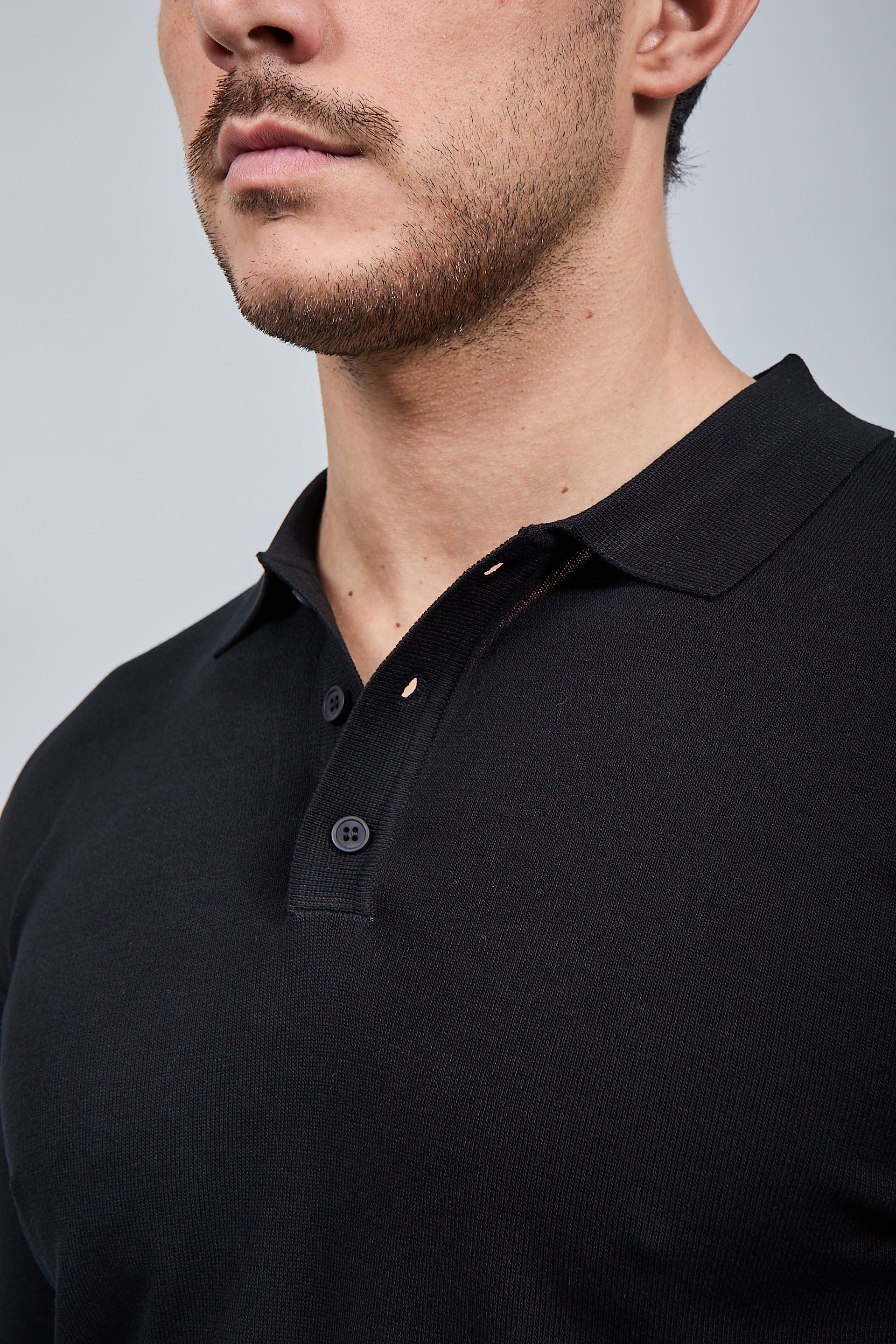 Polo manica lunga Gianni Lupo 33762 Nero