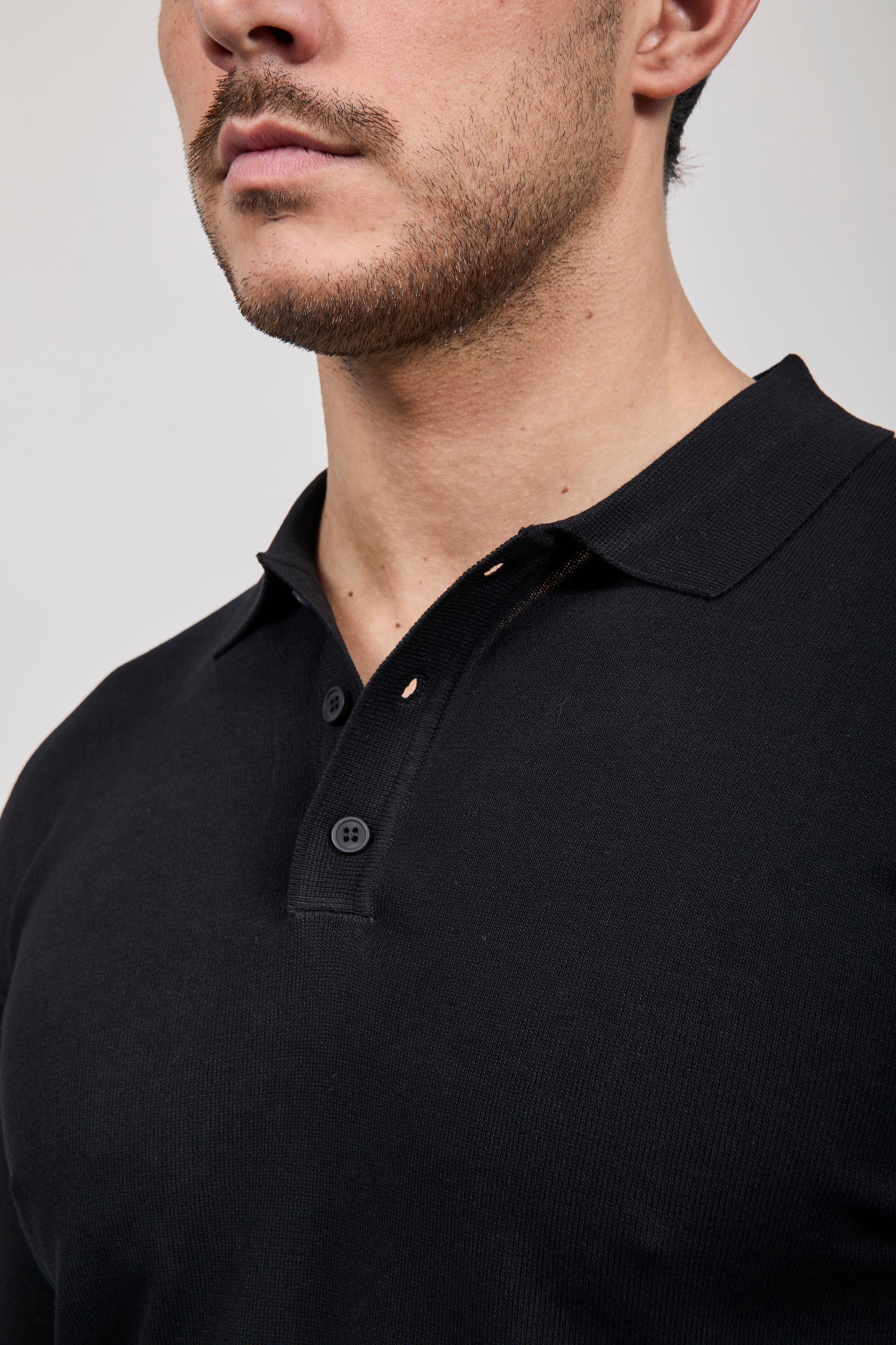 Polo manica lunga Gianni Lupo 33762 Nero