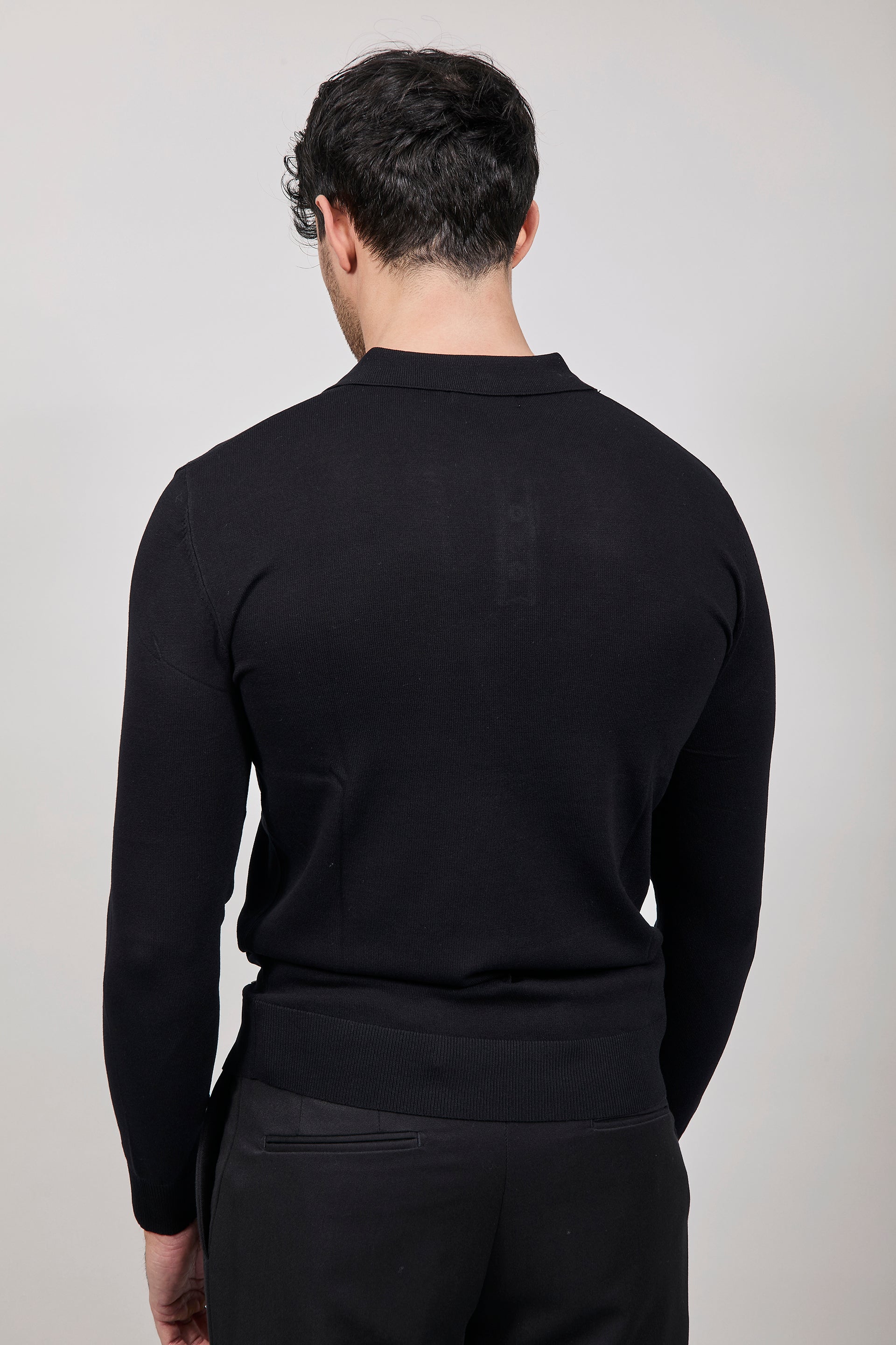 Polo manica lunga Gianni Lupo 33762 Nero