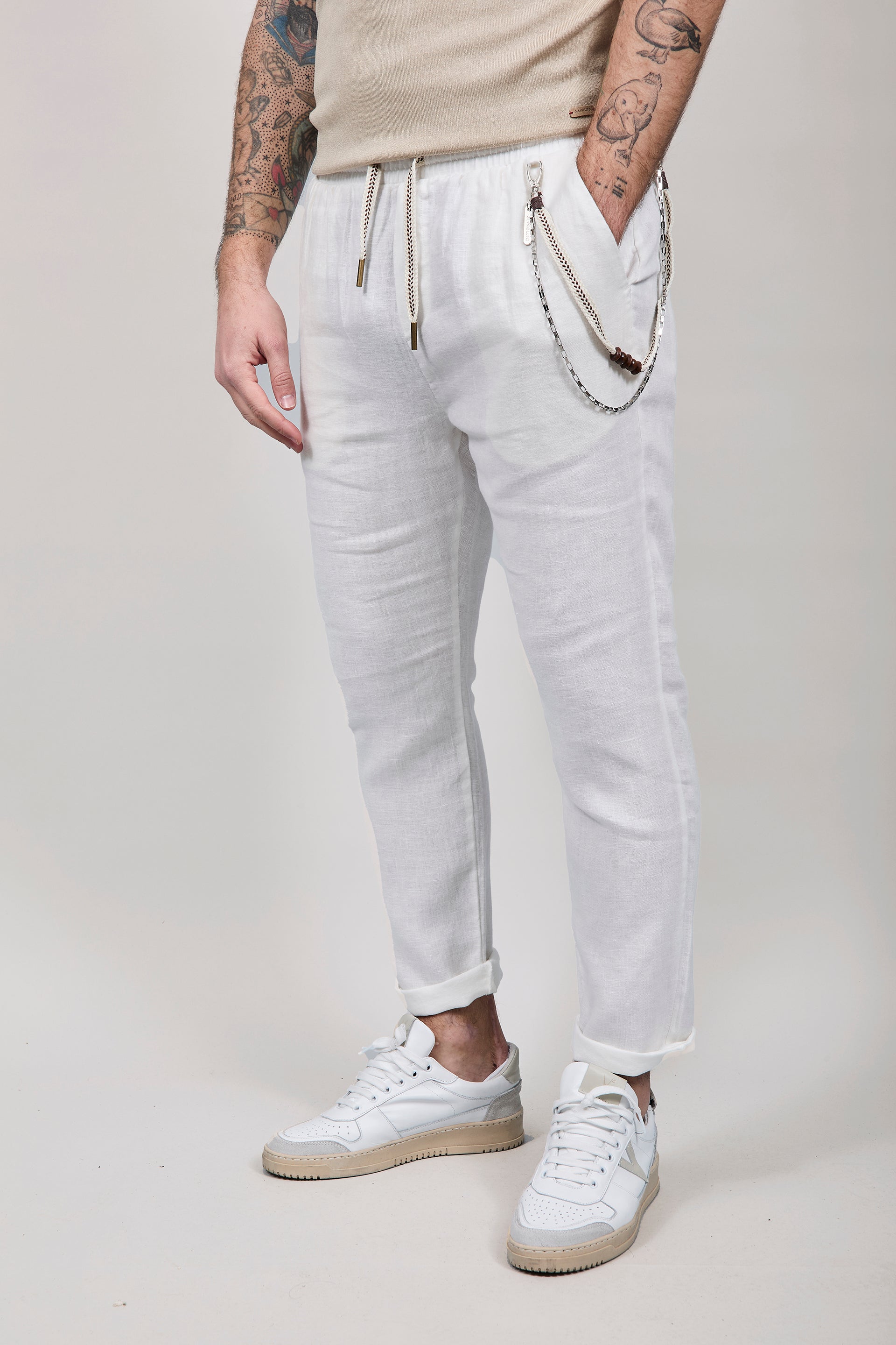 Pantalaccio Gianni Lupo Lino Bianco 3270