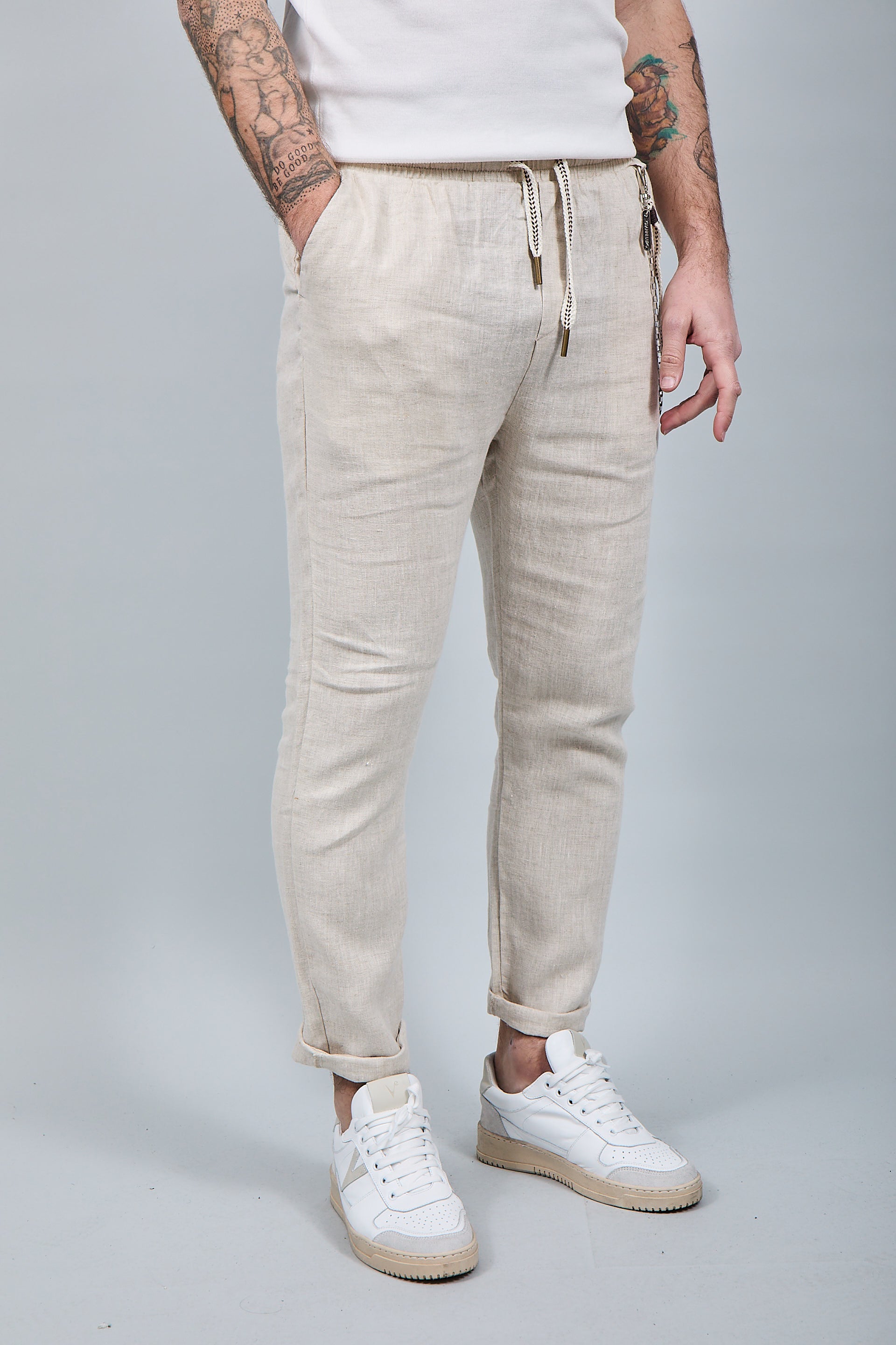 Pantalaccio Gianni Lupo Lino Beige 3270