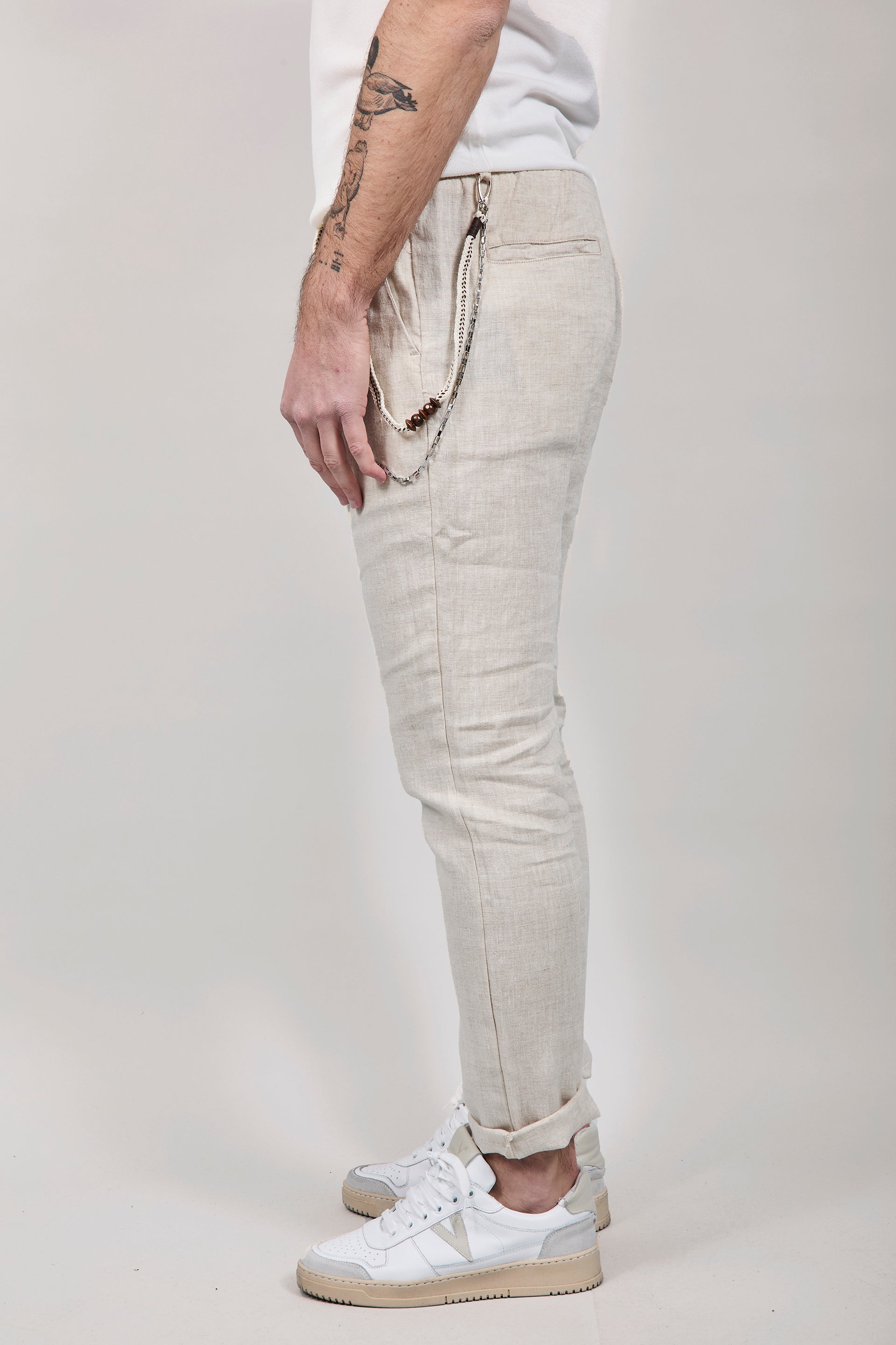 Pantalaccio Gianni Lupo Lino Beige 3270