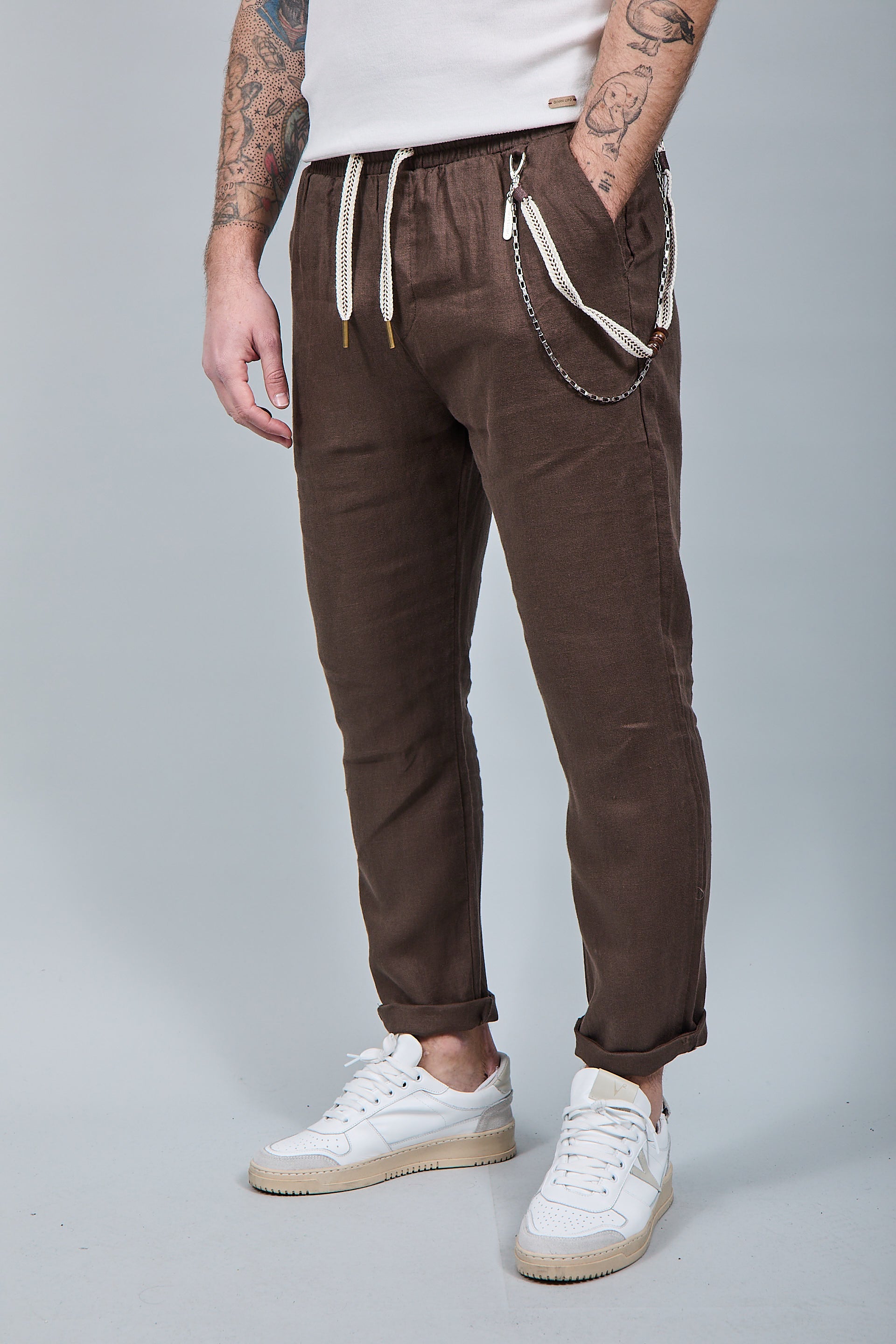 Pantalaccio Gianni Lupo Lino Coffee 3270