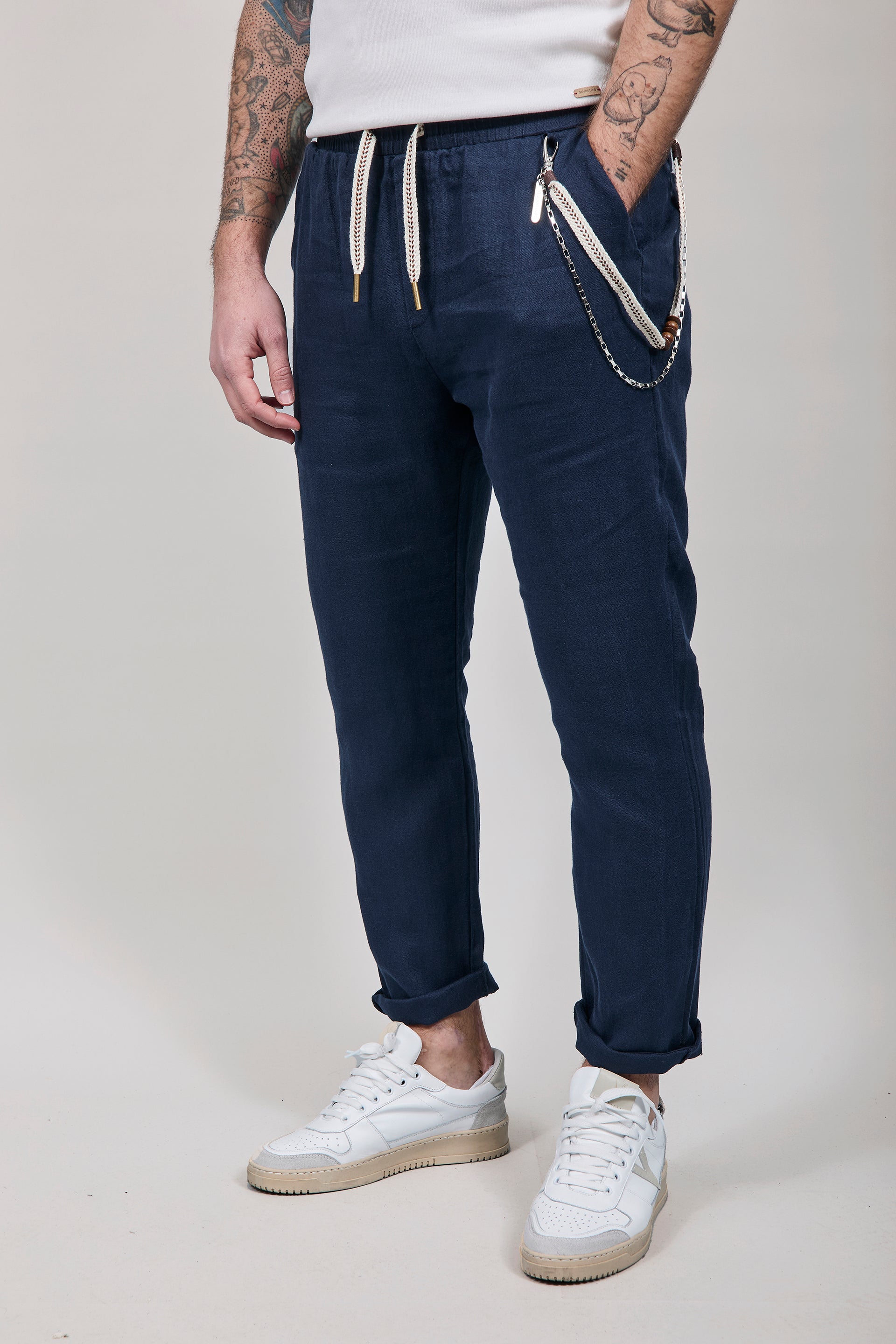 Pantalaccio Gianni Lupo Lino Blu 3270