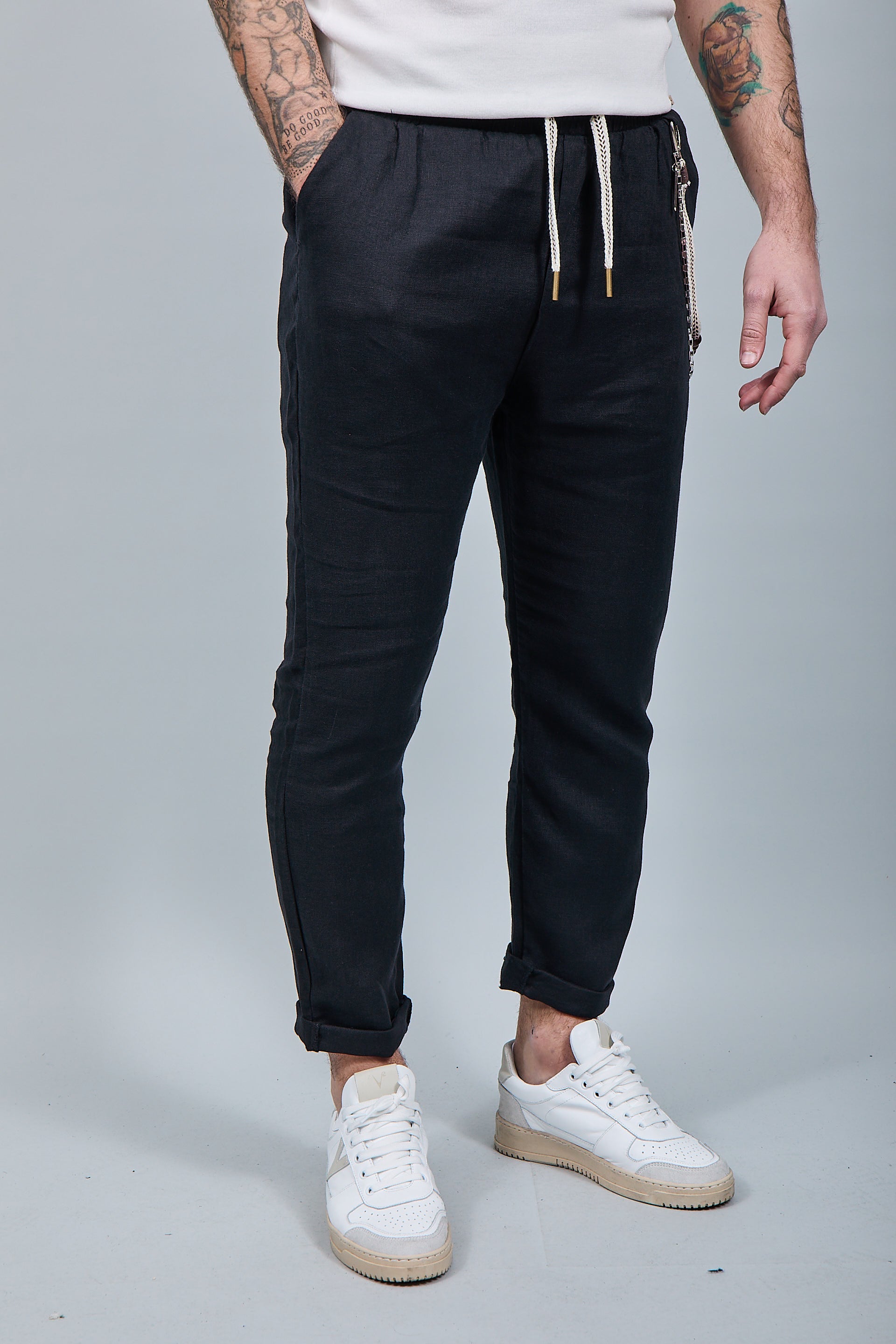 Pantalaccio Gianni Lupo Lino Nero 3270