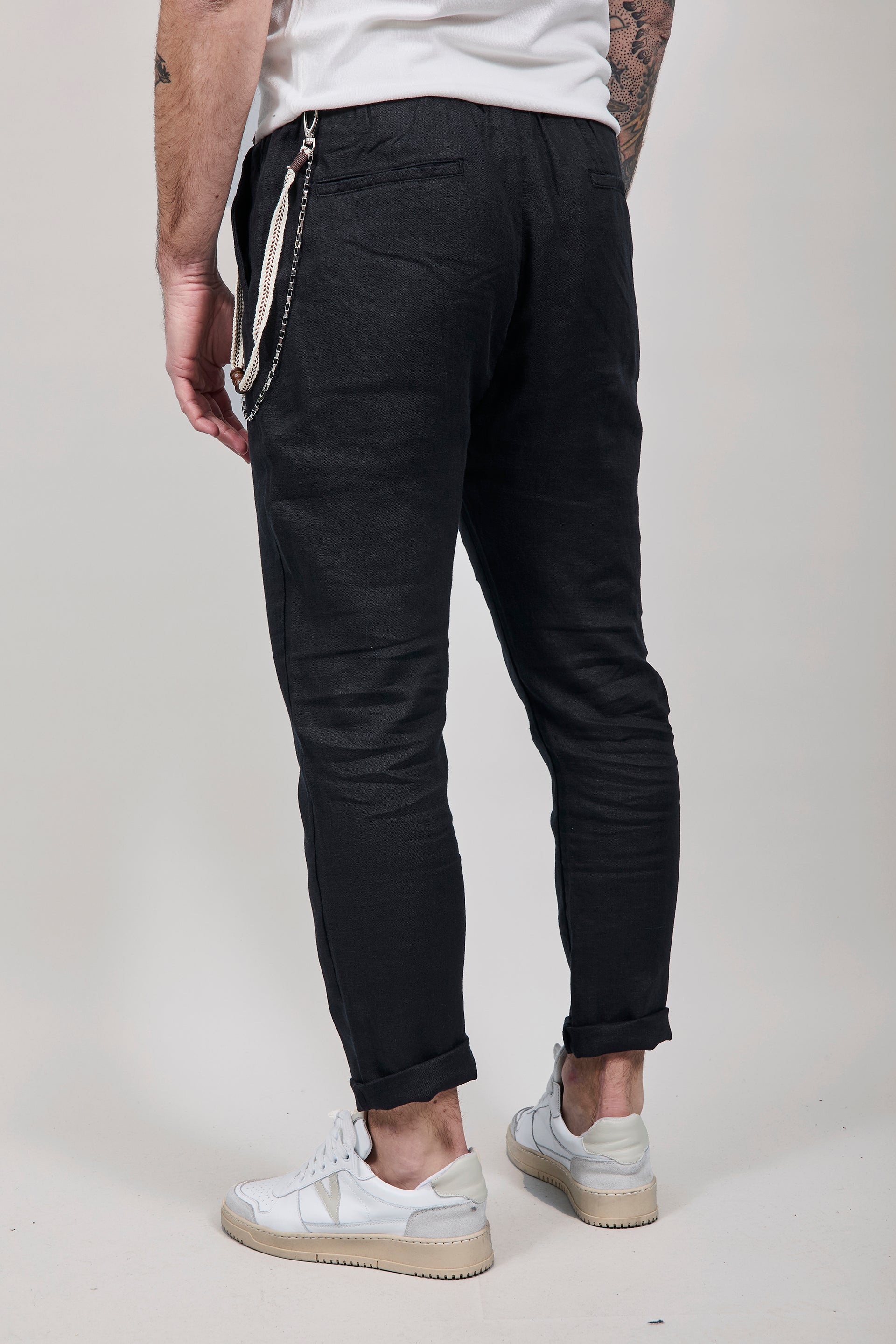 Pantalaccio Gianni Lupo Lino Nero 3270