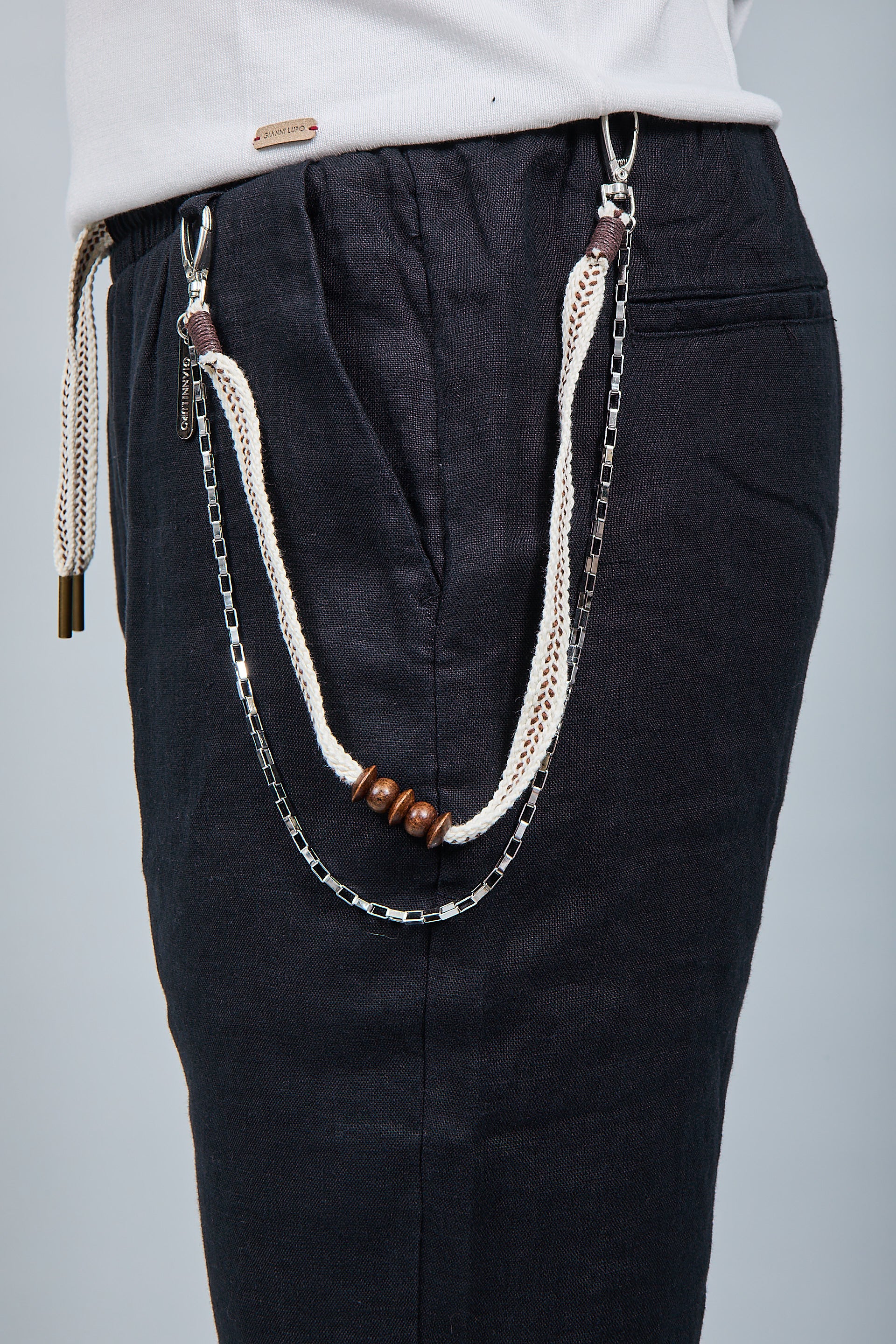 Pantalaccio Gianni Lupo Lino Nero 3270