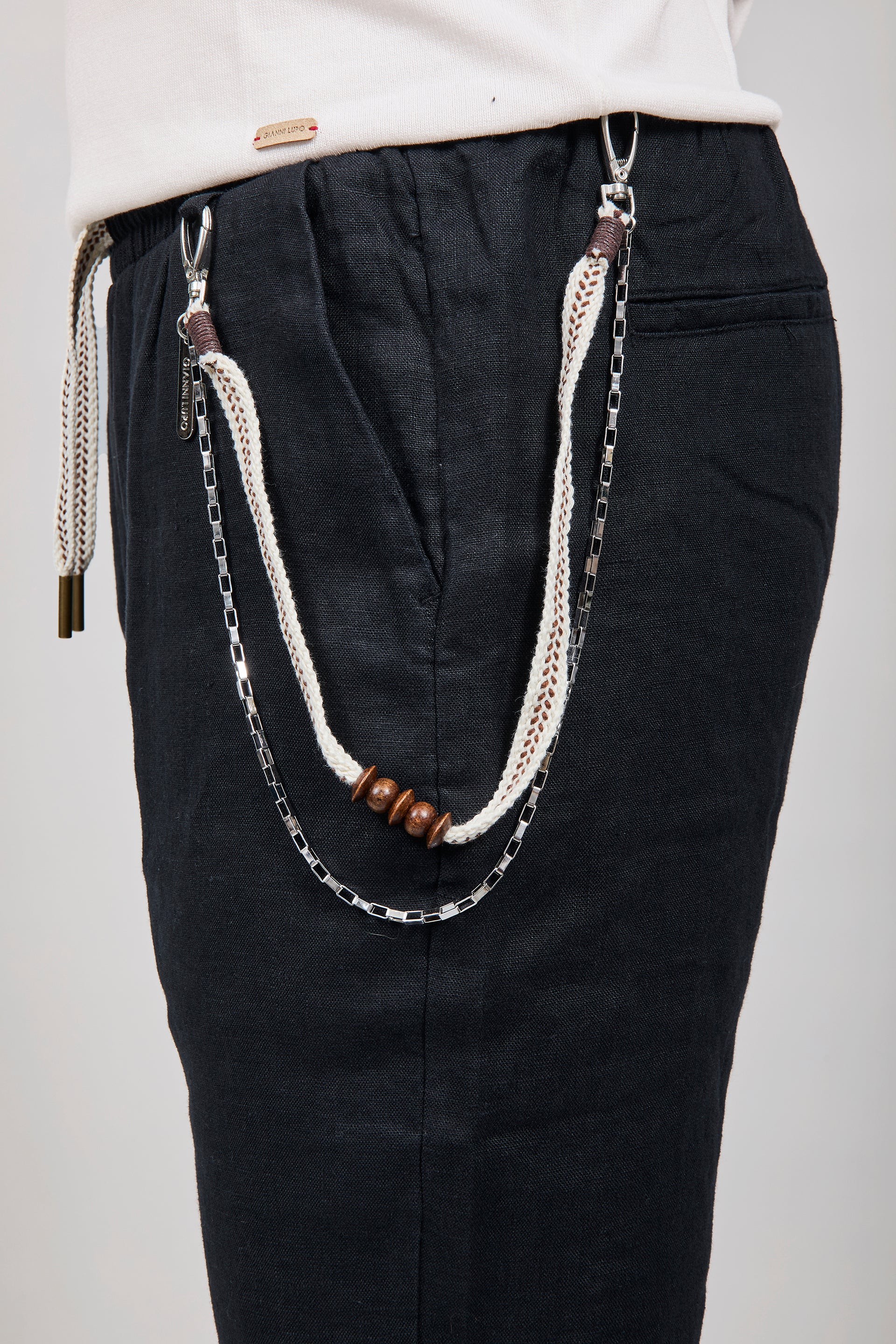 Pantalaccio Gianni Lupo Lino Nero 3270