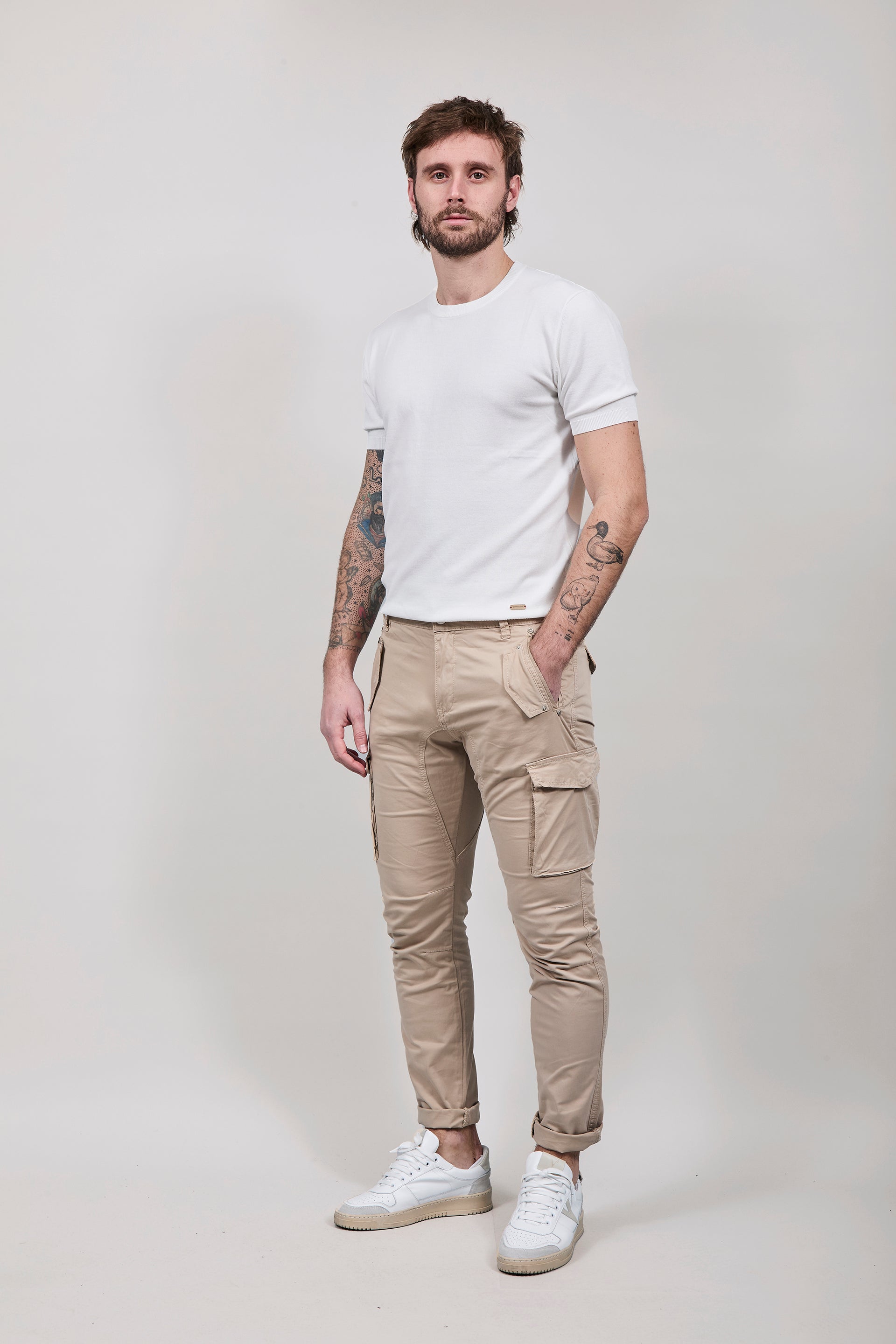 Pantalone Gianni Lupo Cargo Beige 2363