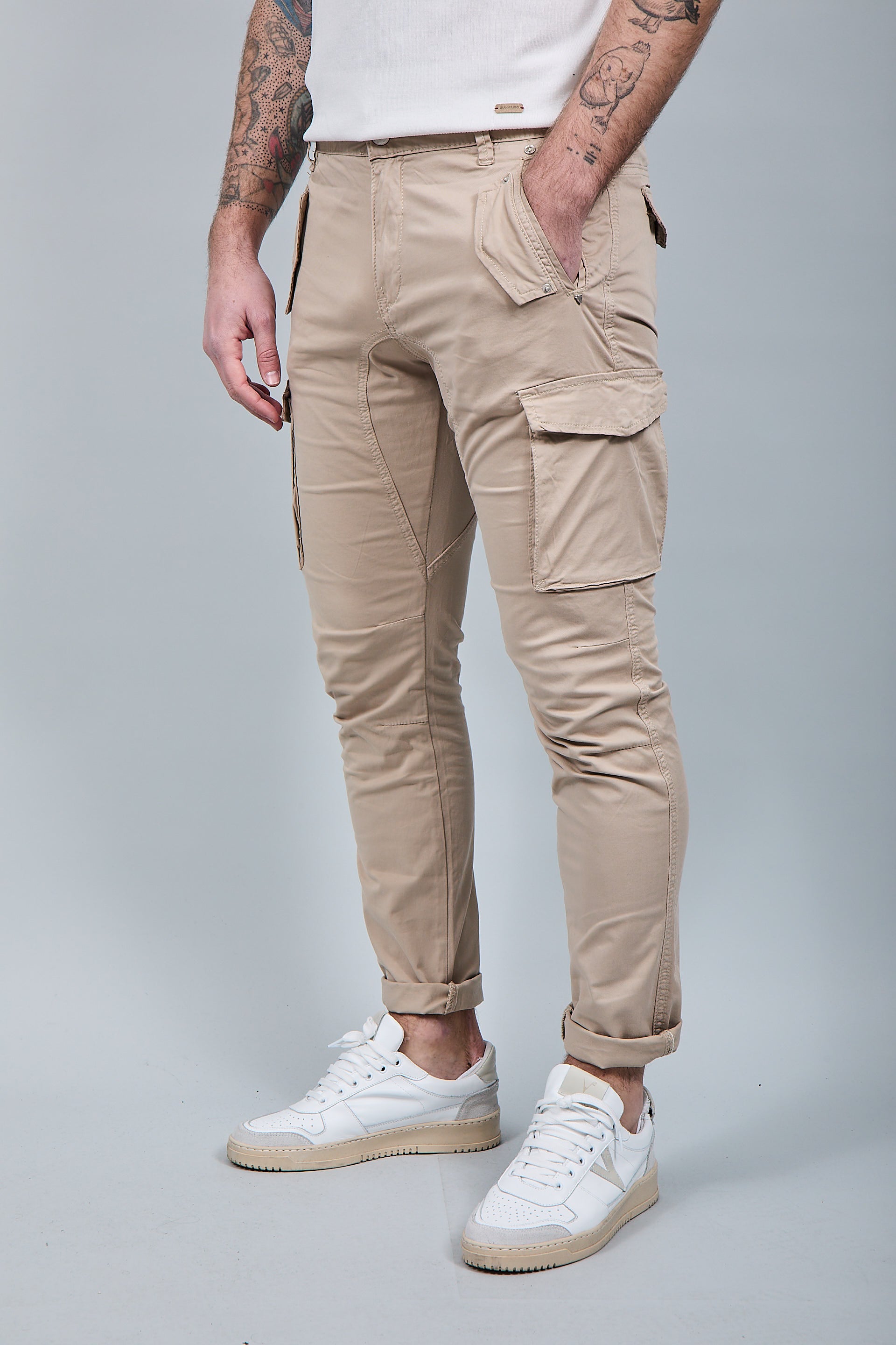 Pantalone Gianni Lupo Cargo Beige 2363