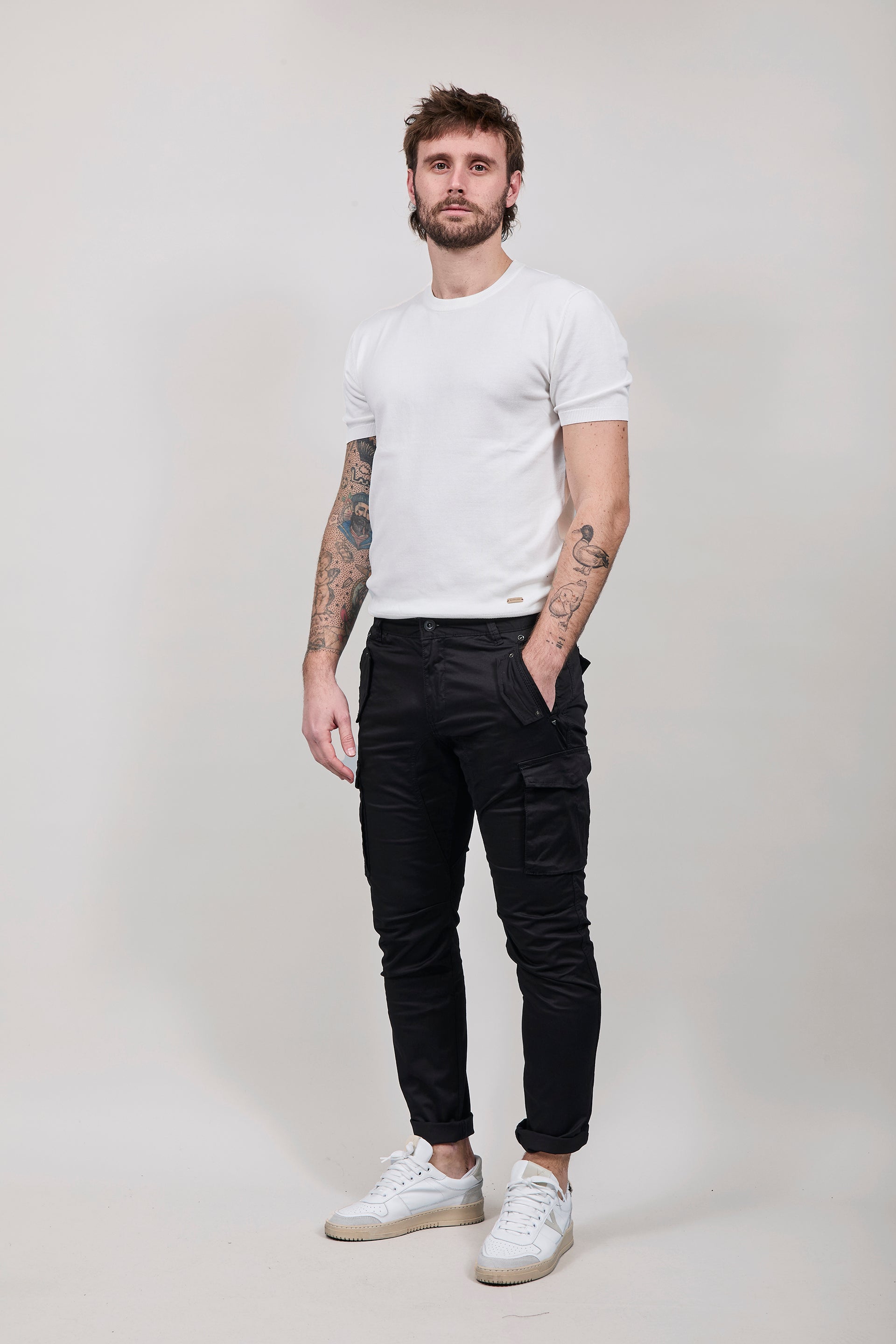 Pantalone Gianni Lupo Cargo Nero 2363