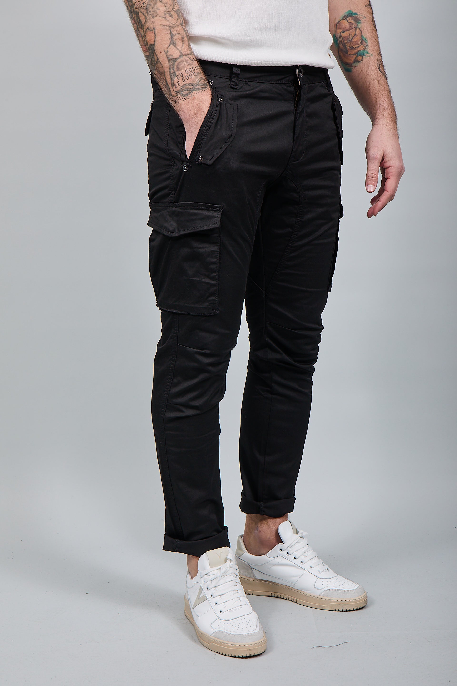 Pantalone Gianni Lupo Cargo Nero 2363