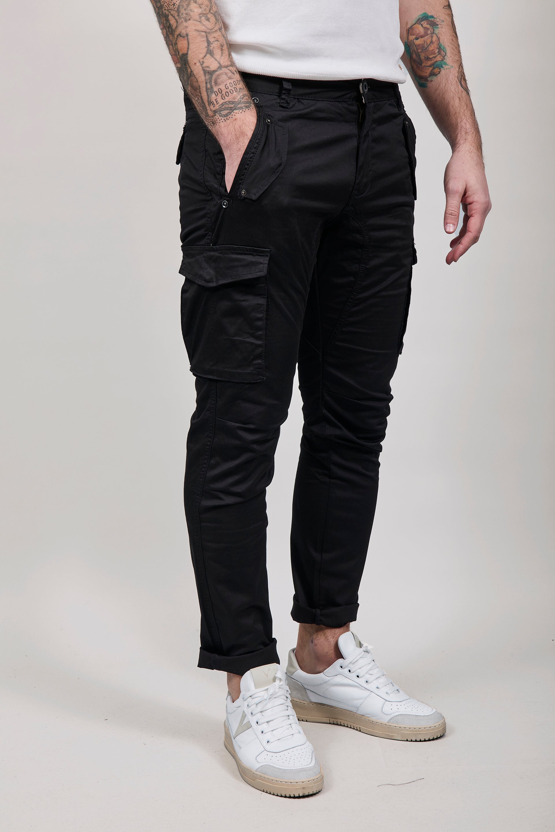 Pantalone Gianni Lupo Cargo Nero 2363