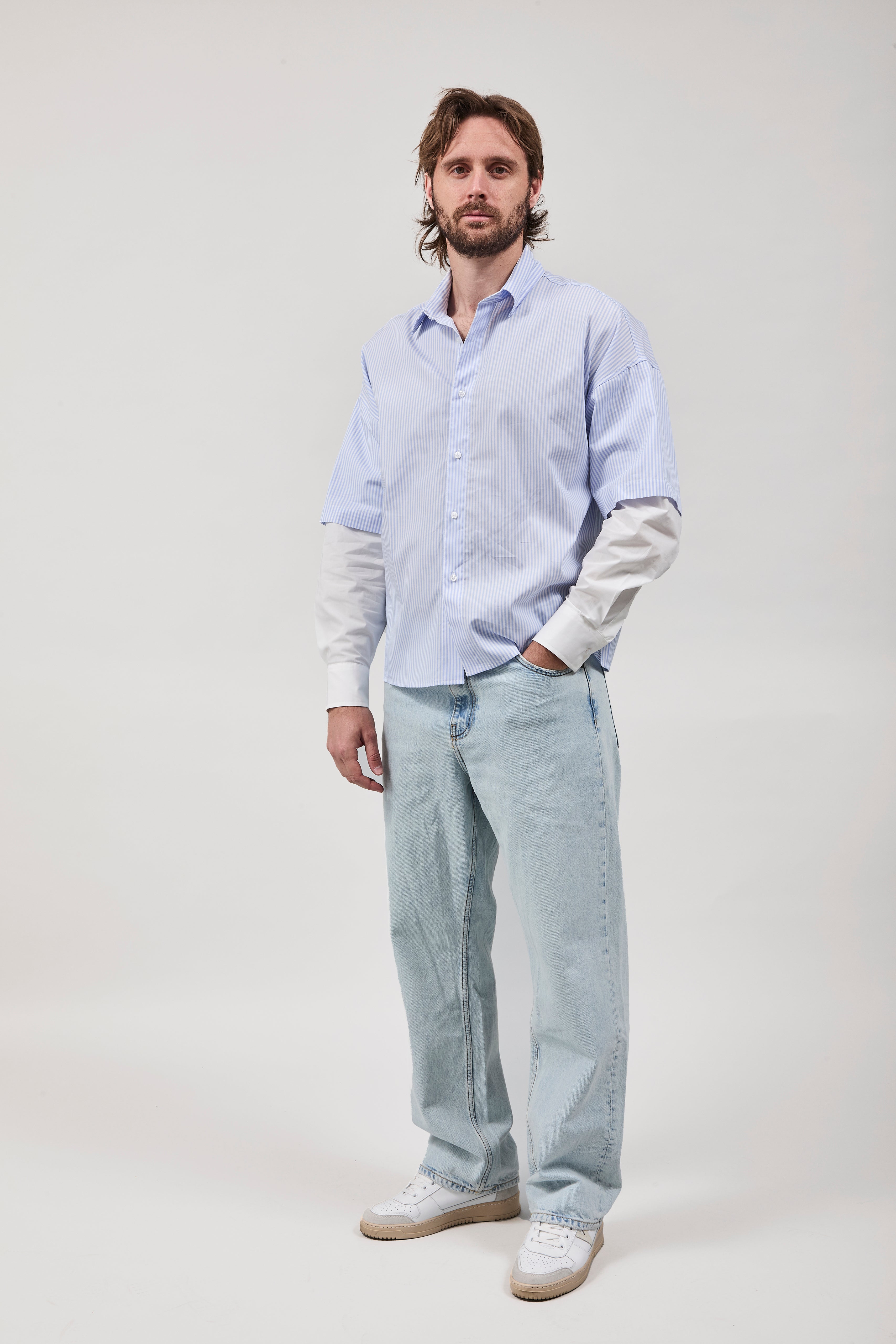 Camicia Imperial Doppia manica Azzurra 469