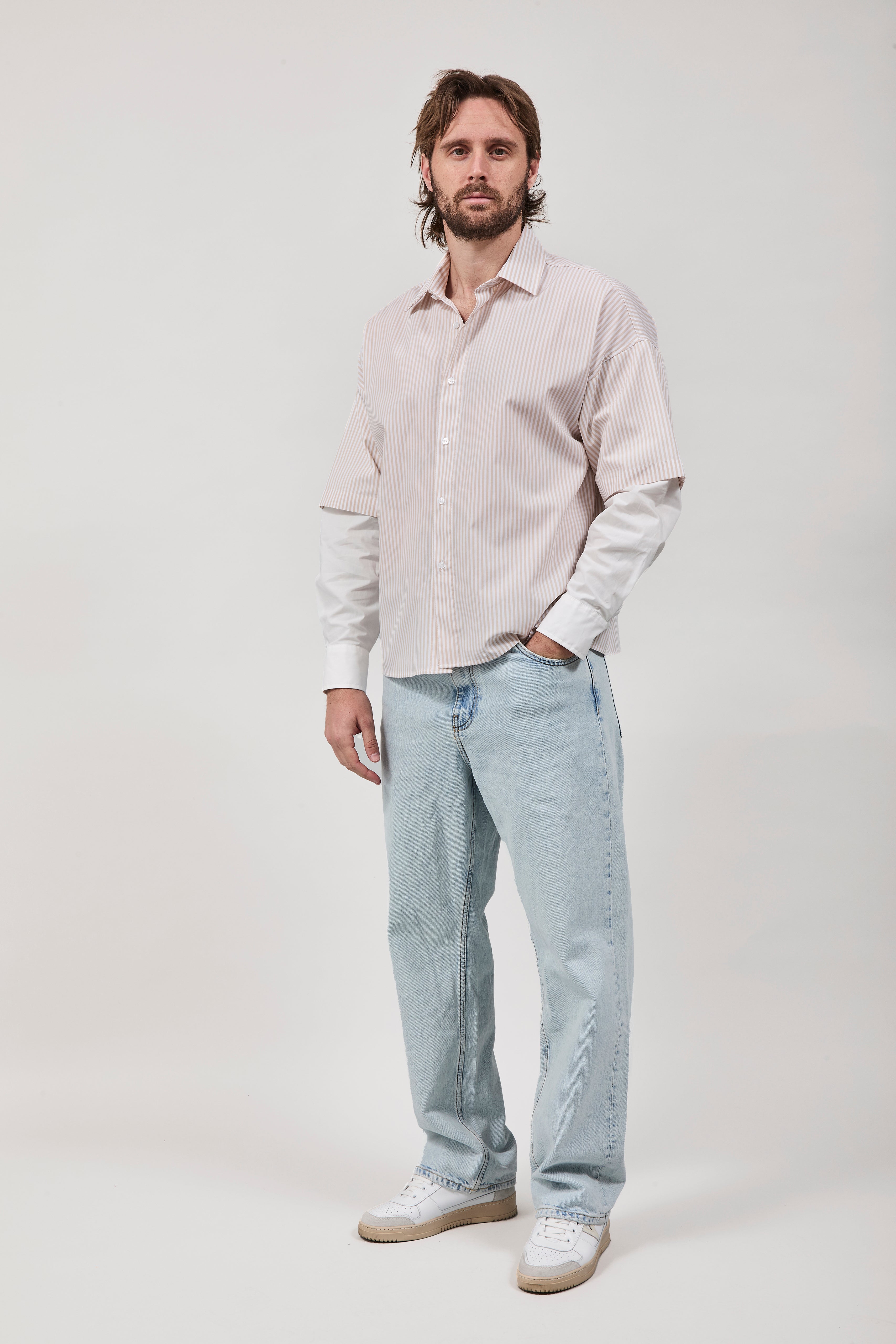 Camicia Imperial Doppia manica Beige 469