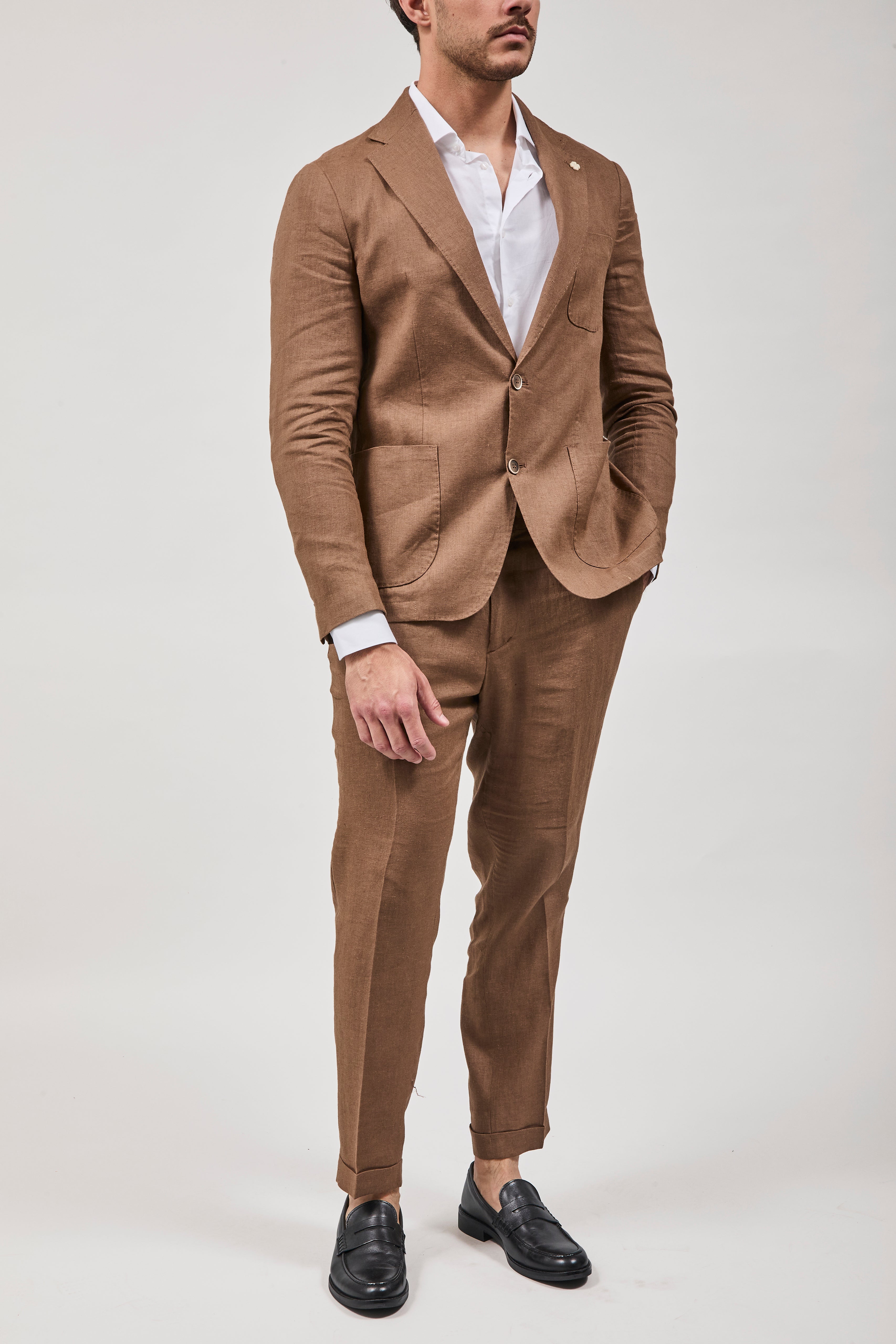 Giacca Over-d Lino Cacao G53