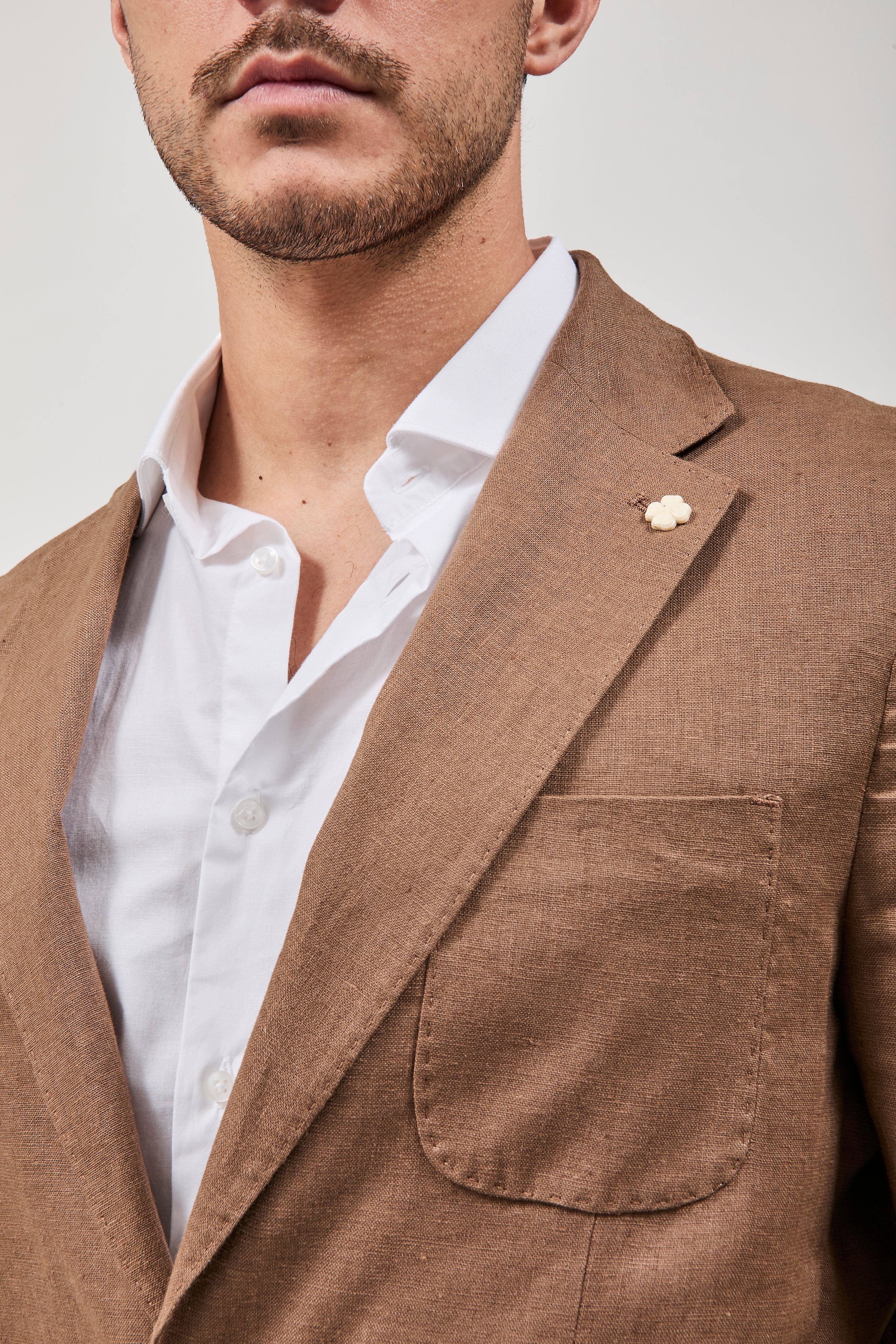 Giacca Over-d Lino Cacao G53
