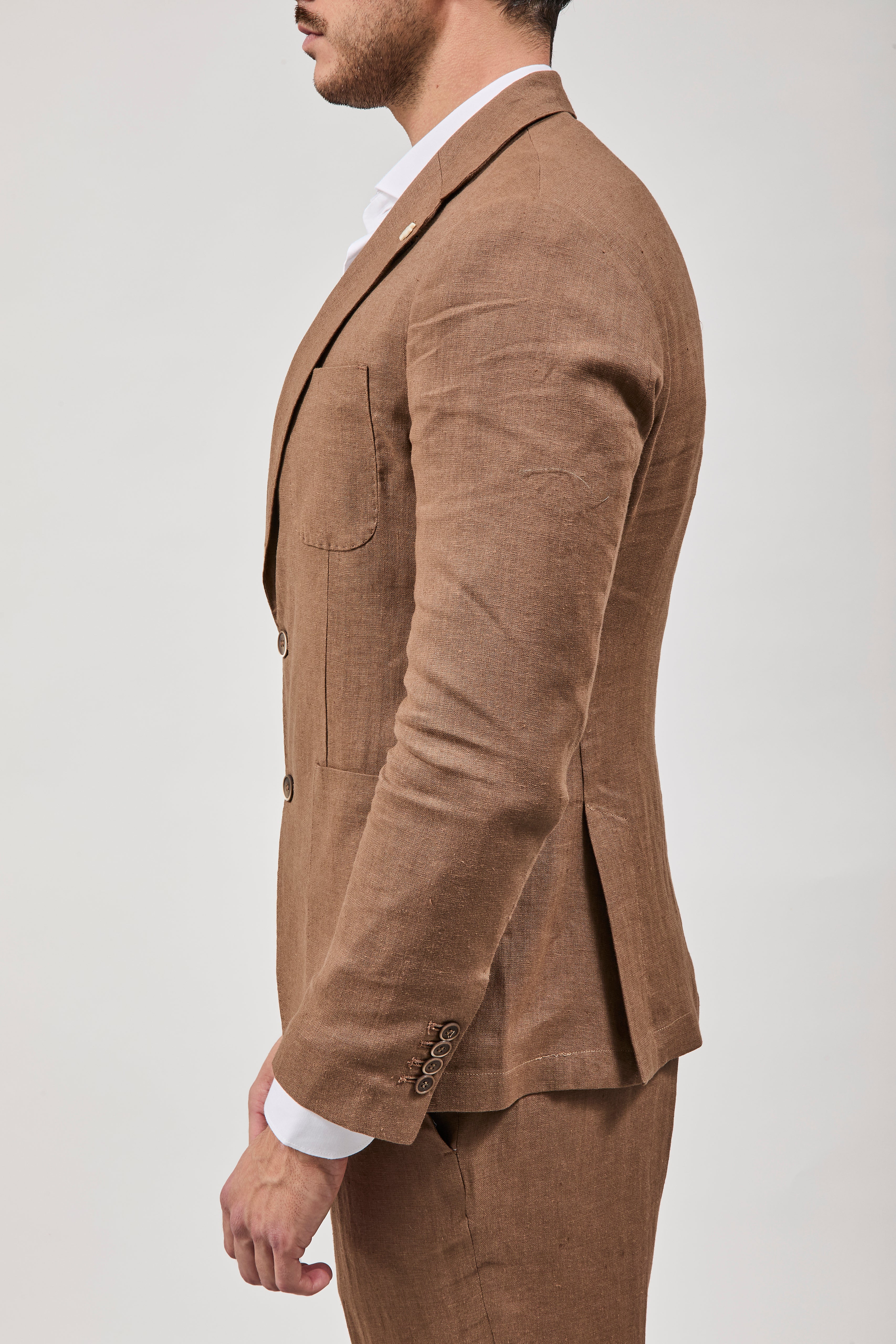 Giacca Over-d Lino Cacao G53