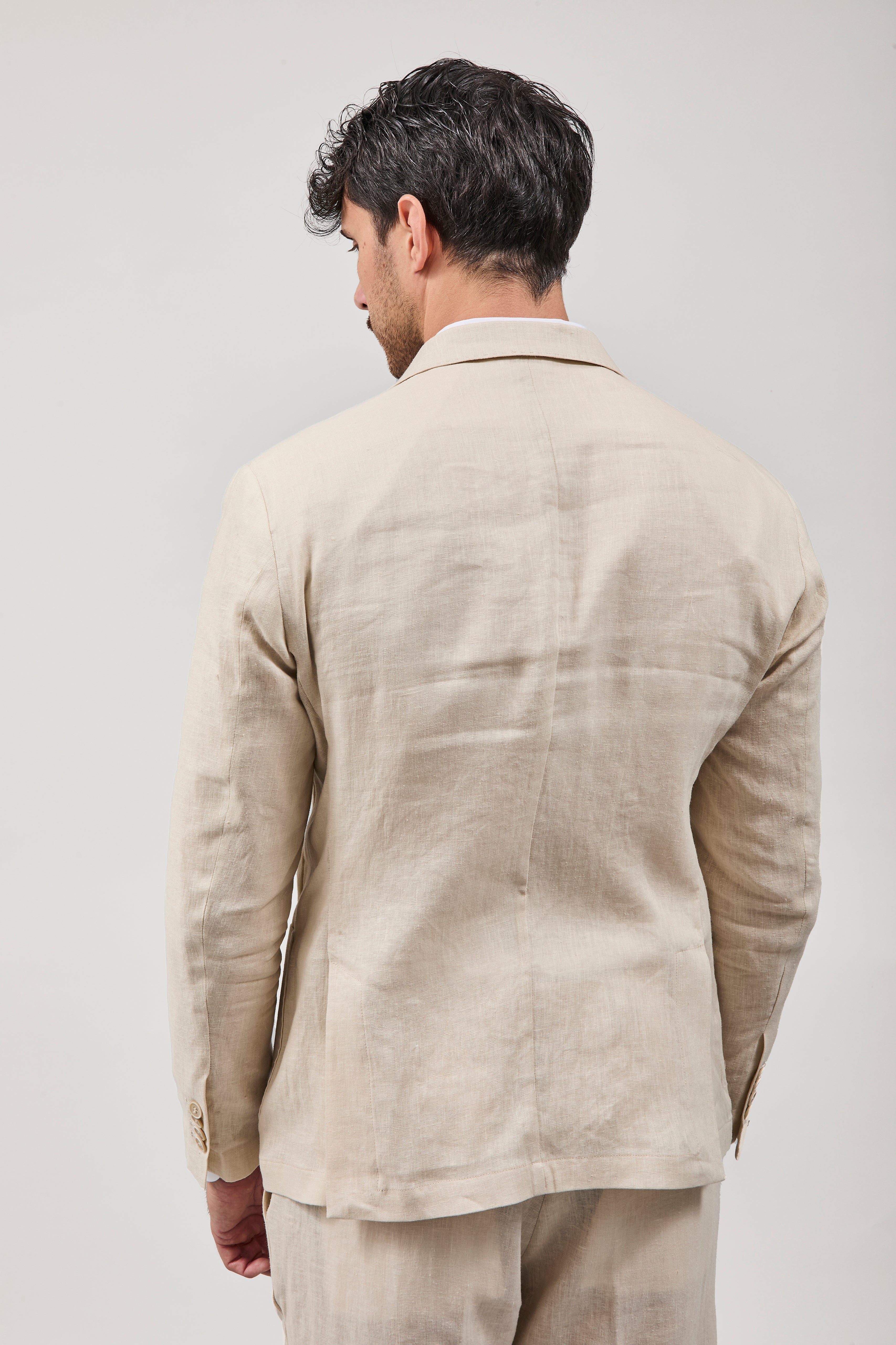Giacca Over-d Lino Beige G53