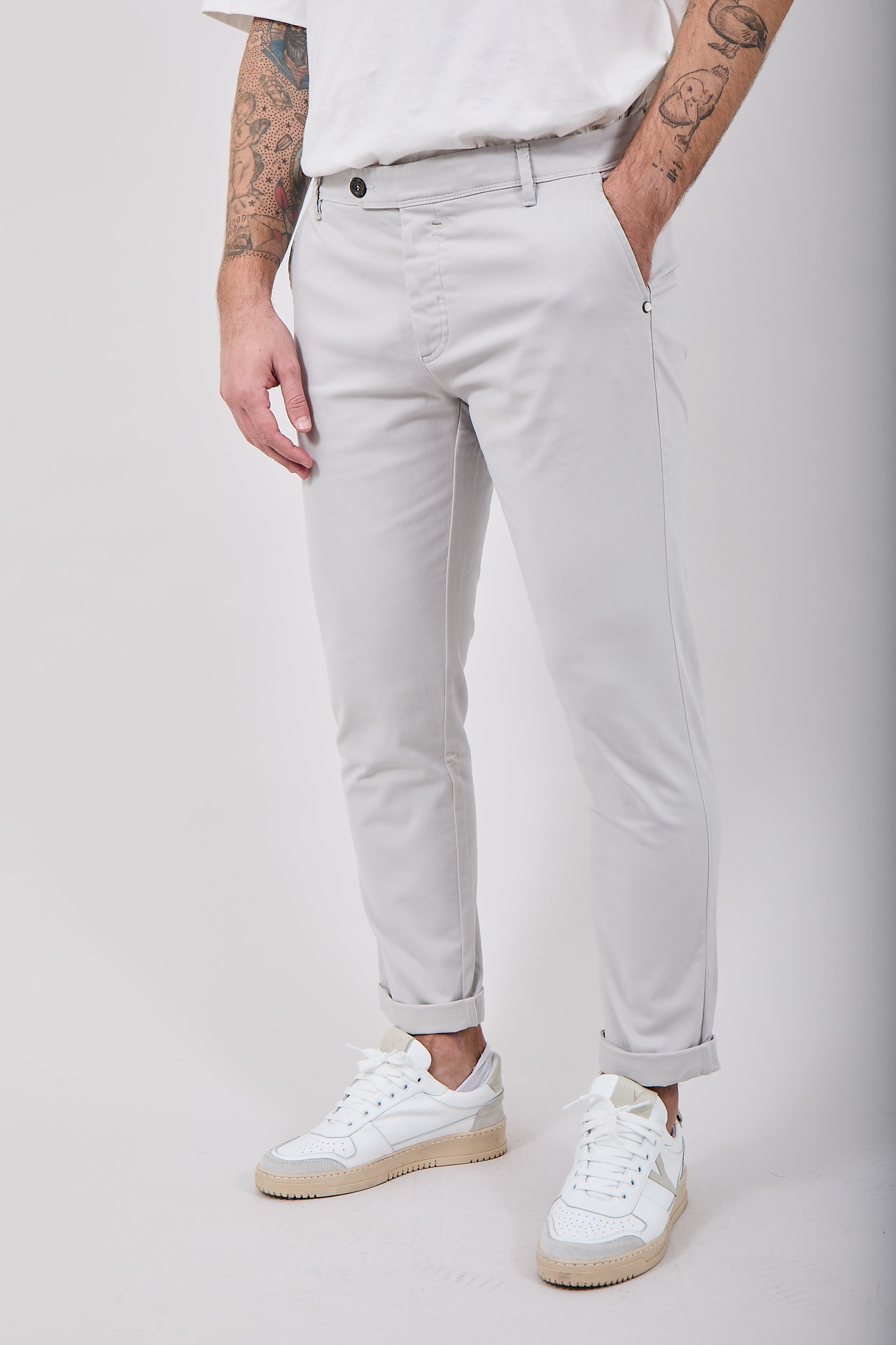Pantalone Alta tensione Belgrado Gesso 2654