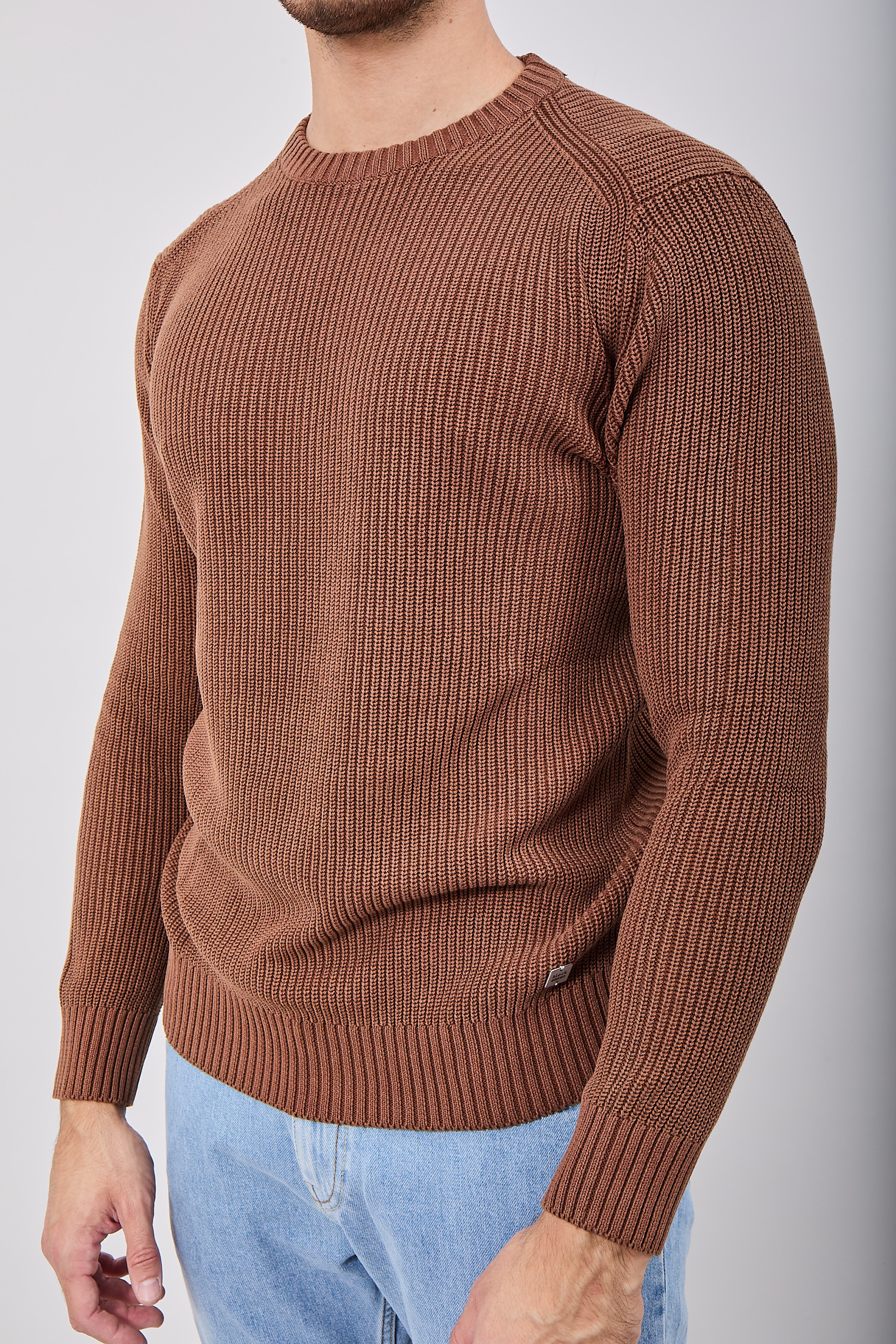 Maglione Block Eleven Stone Caffè