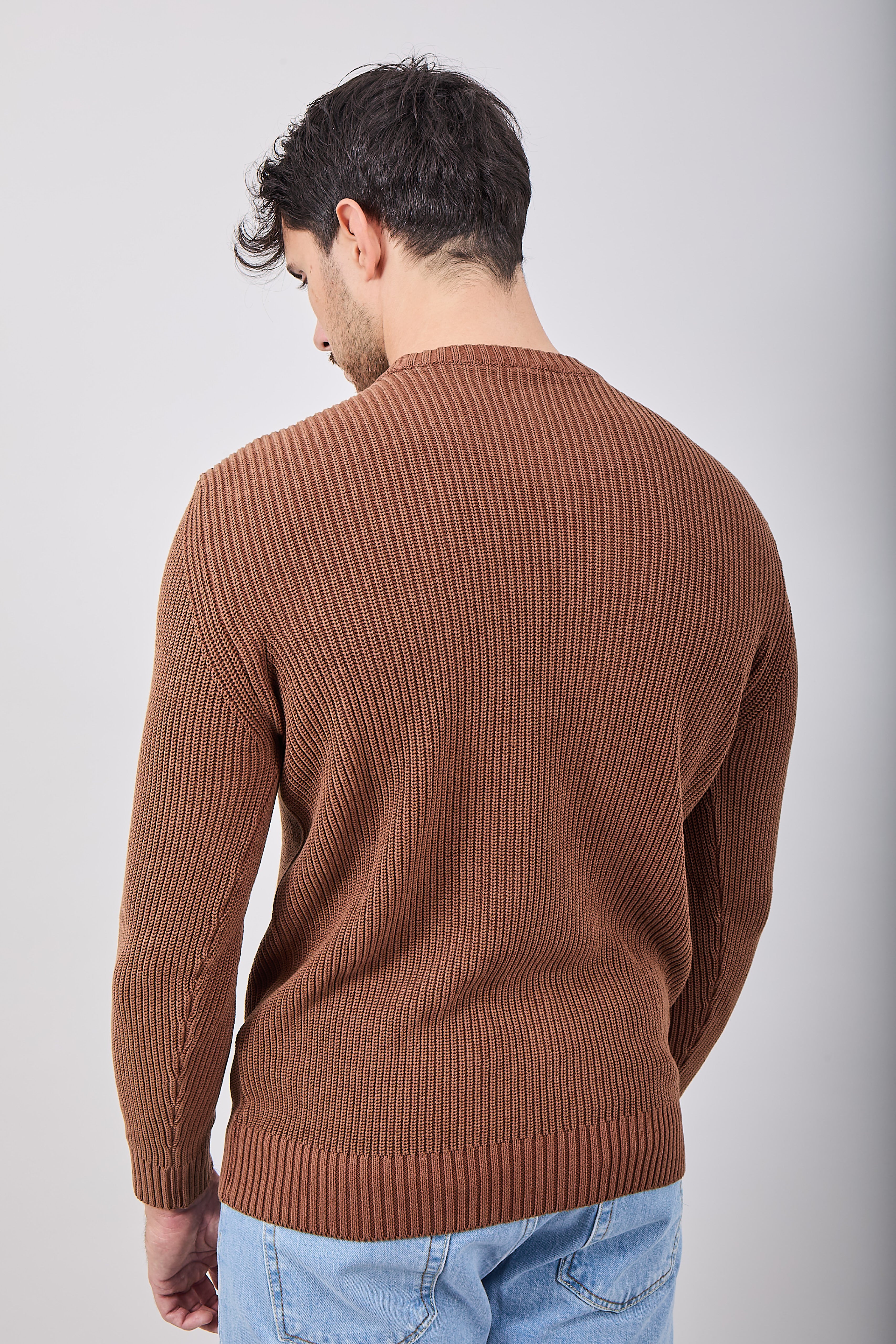 Maglione Block Eleven Stone Caffè