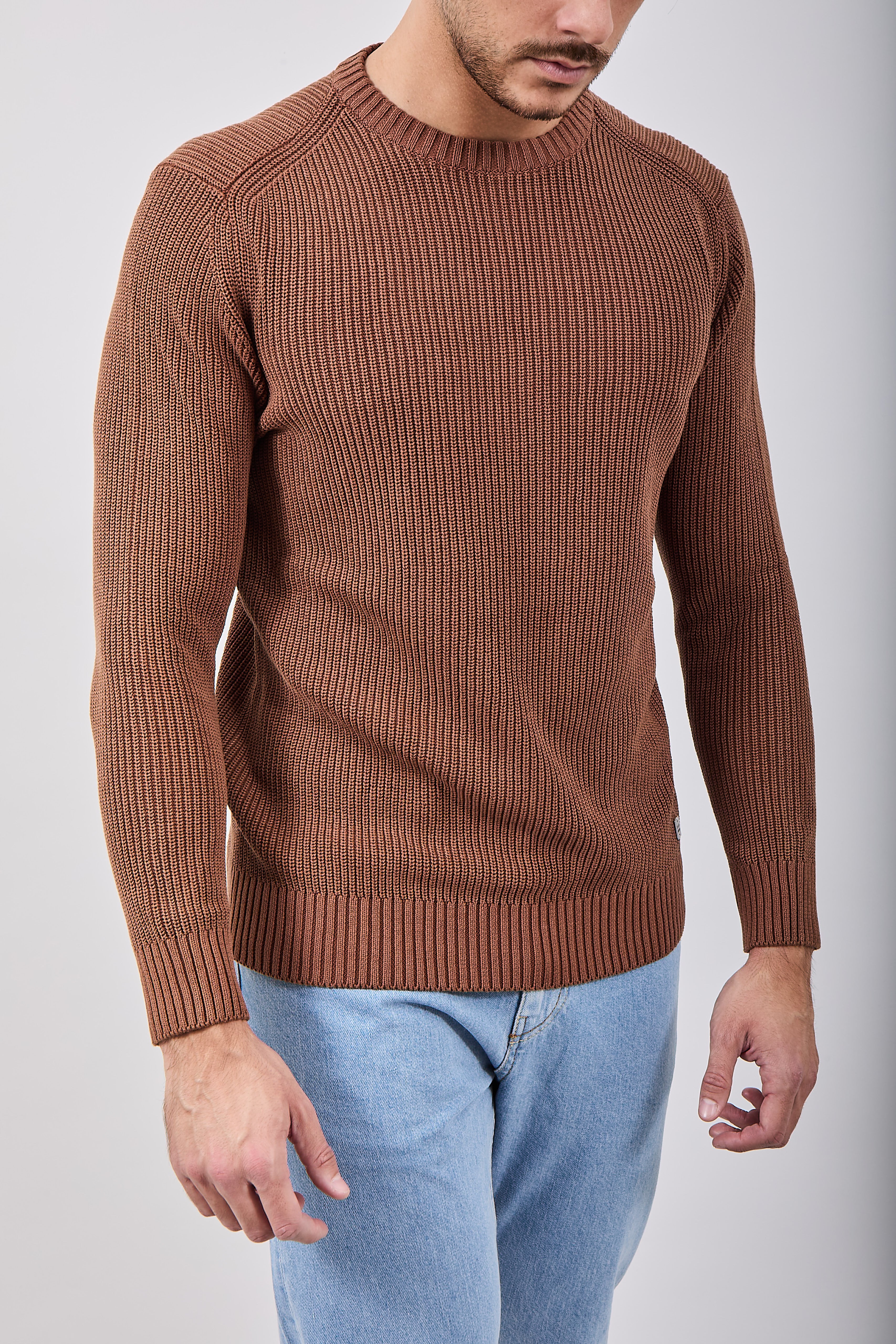 Maglione Block Eleven Stone Caffè