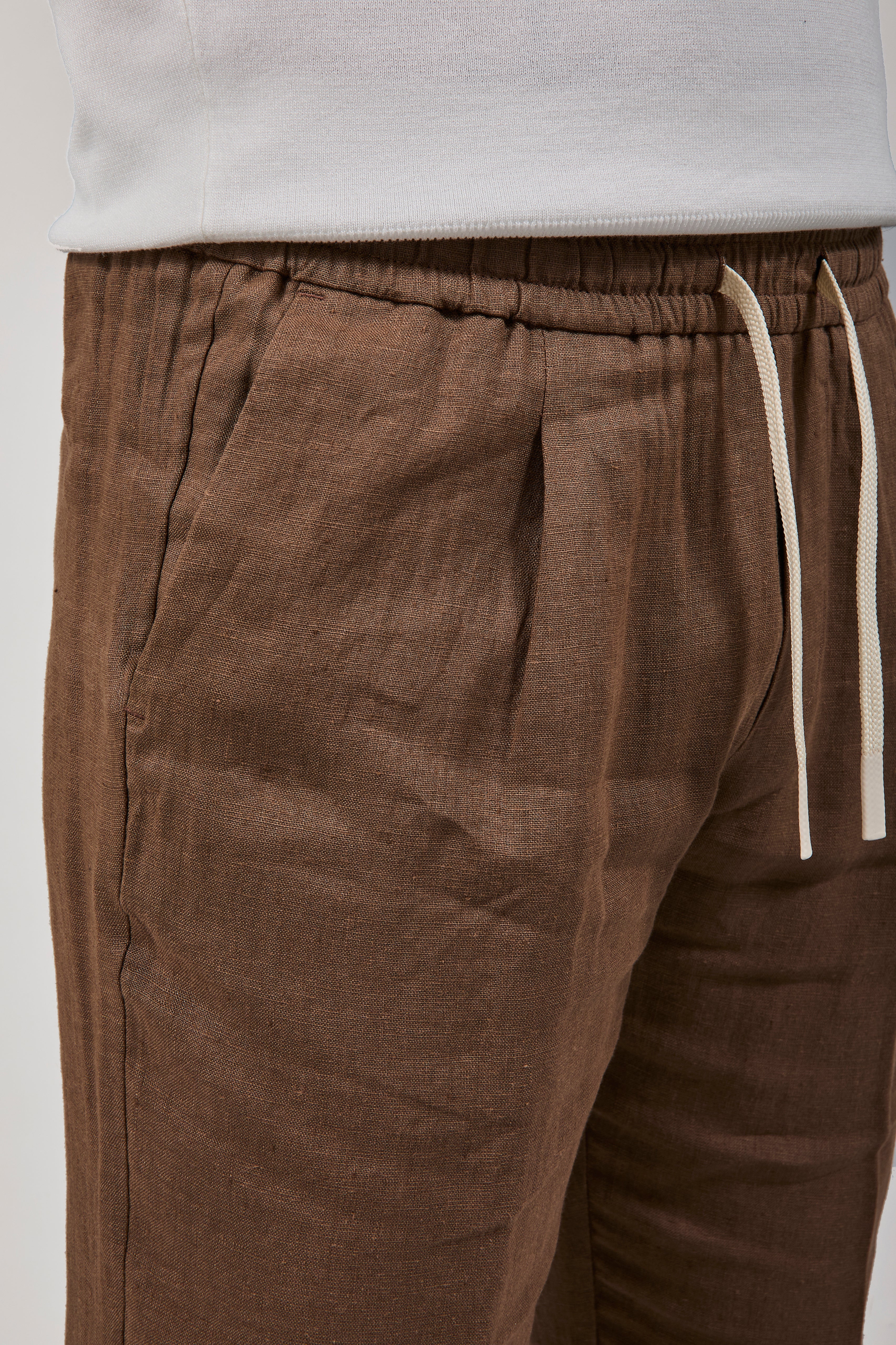 Pantalaccio Over-d Lino Cacao P75