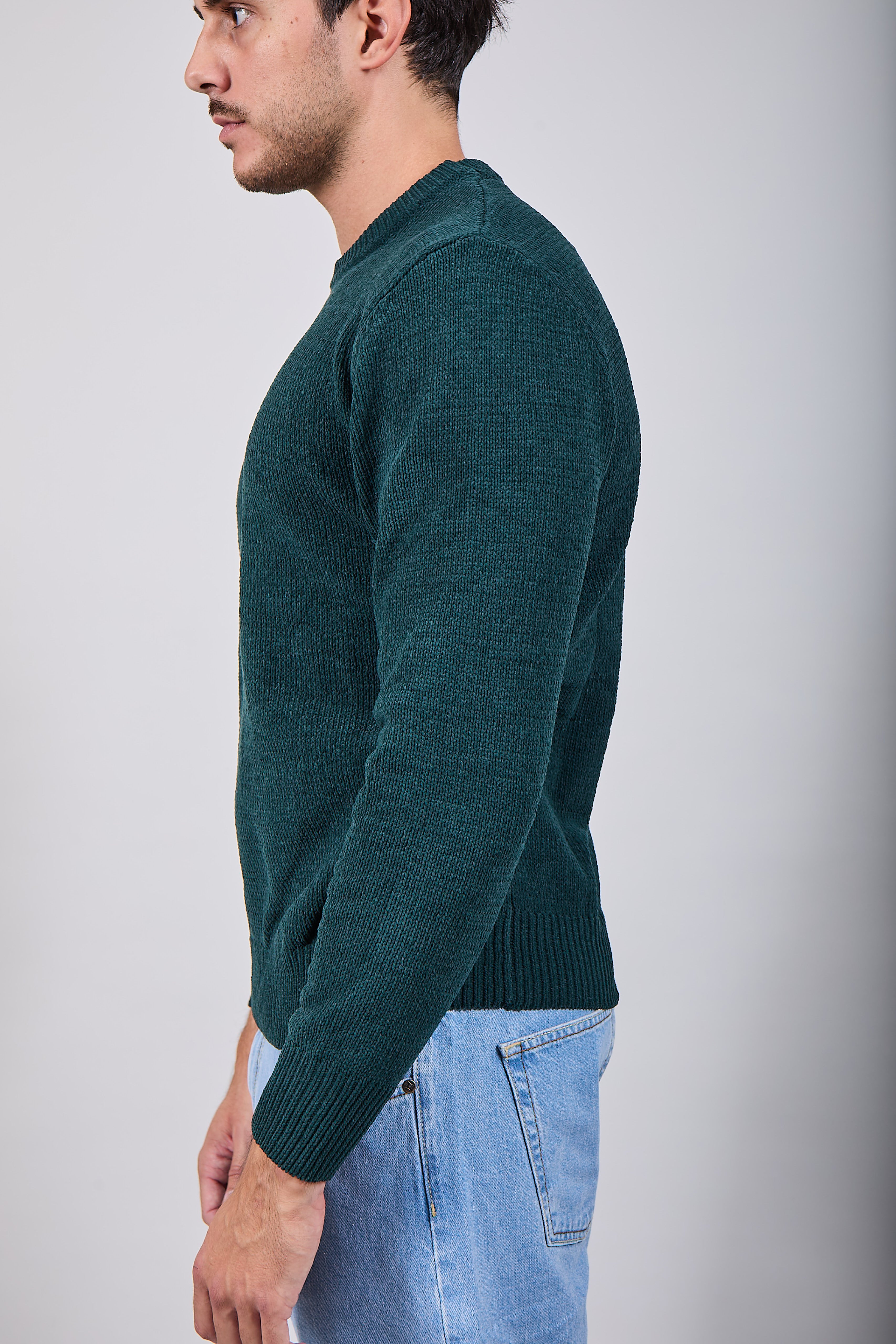 Maglione Gianni Lupo Ciniglia Green British 535 (12245637169492)