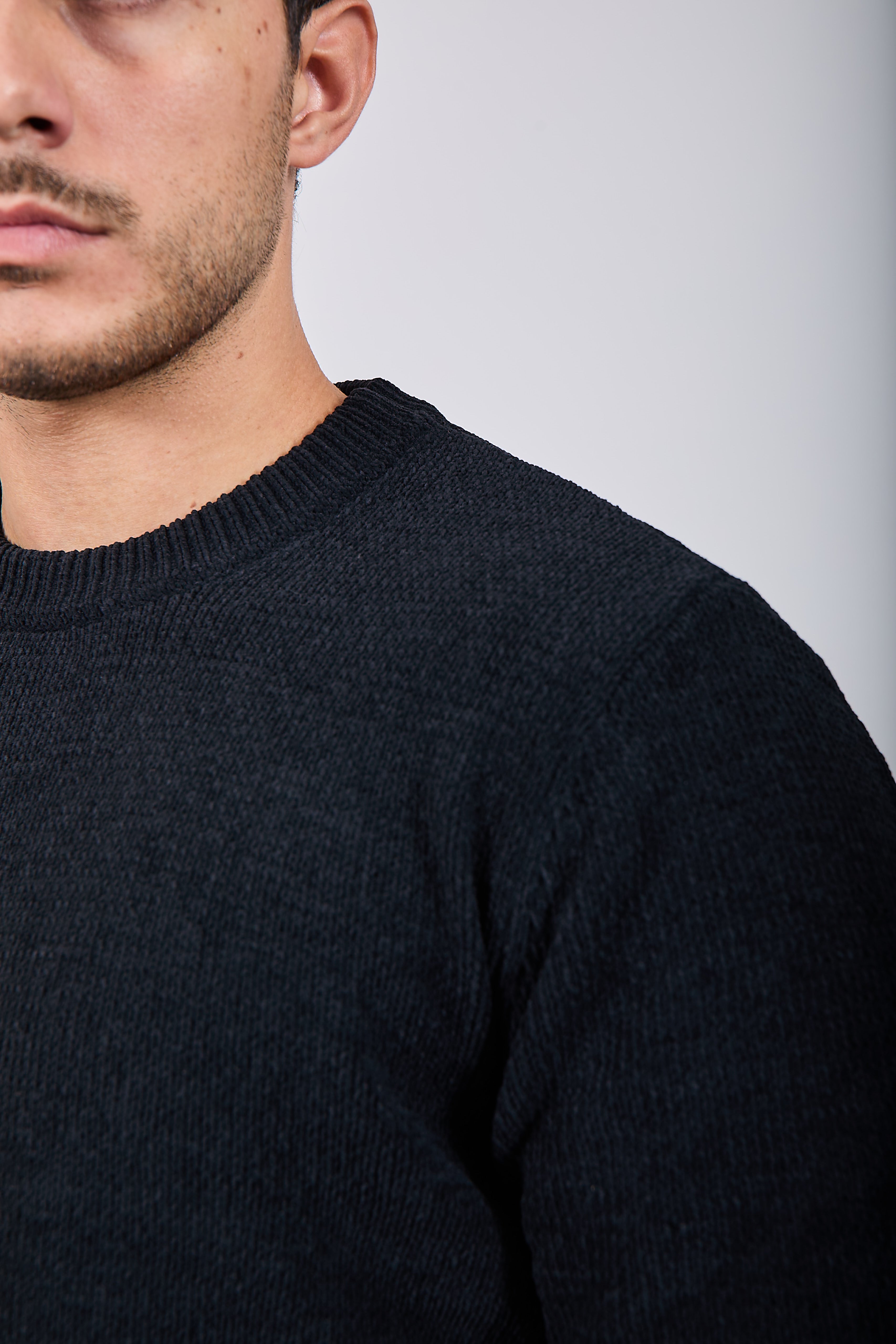 Maglione Gianni Lupo Ciniglia Nero 535 (12227809476948)