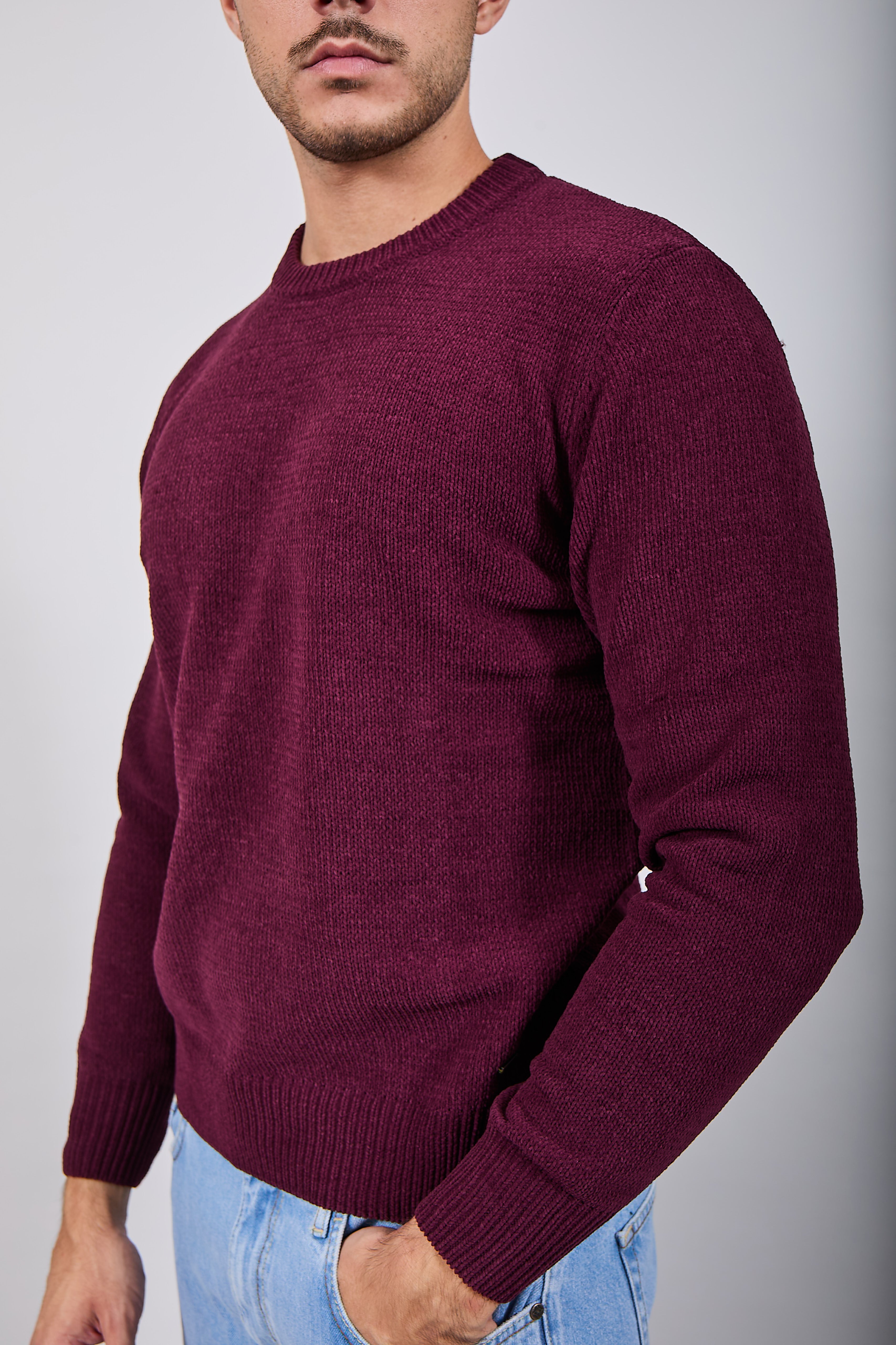 Maglione Gianni Lupo Ciniglia Bordeaux 535 (12227807347028)