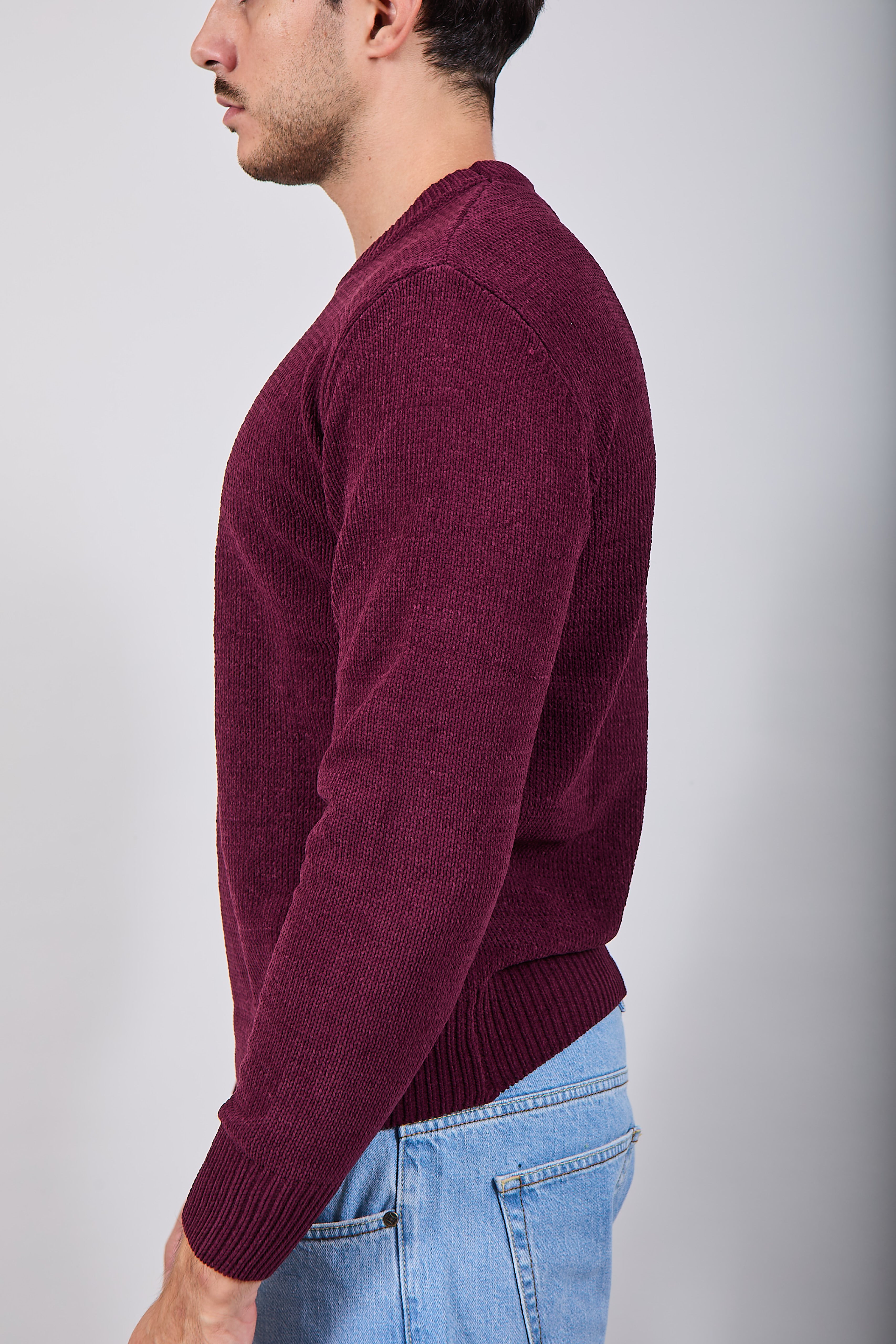 Maglione Gianni Lupo Ciniglia Bordeaux 535 (12227807347028)