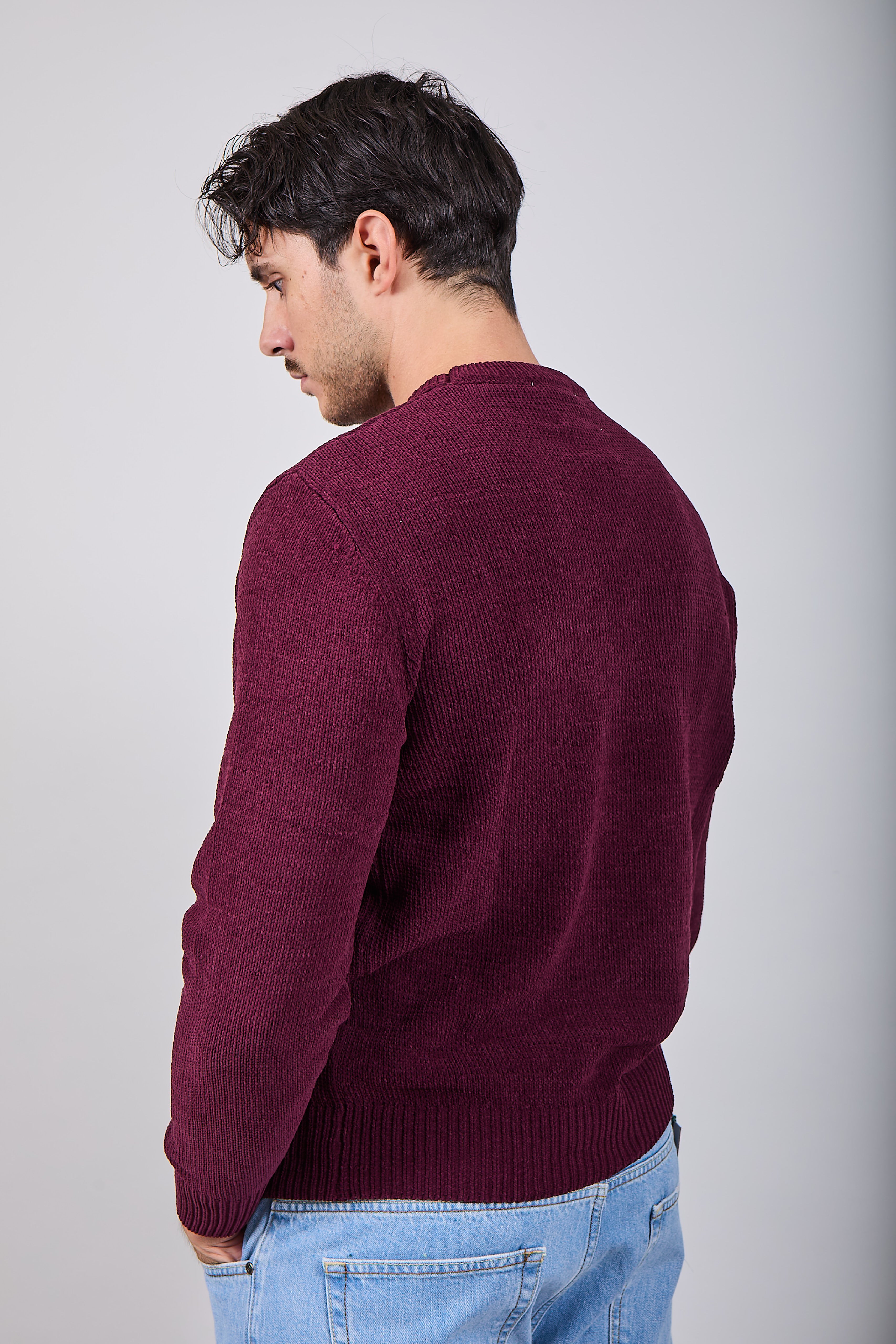 Maglione Gianni Lupo Ciniglia Bordeaux 535 (12227807347028)
