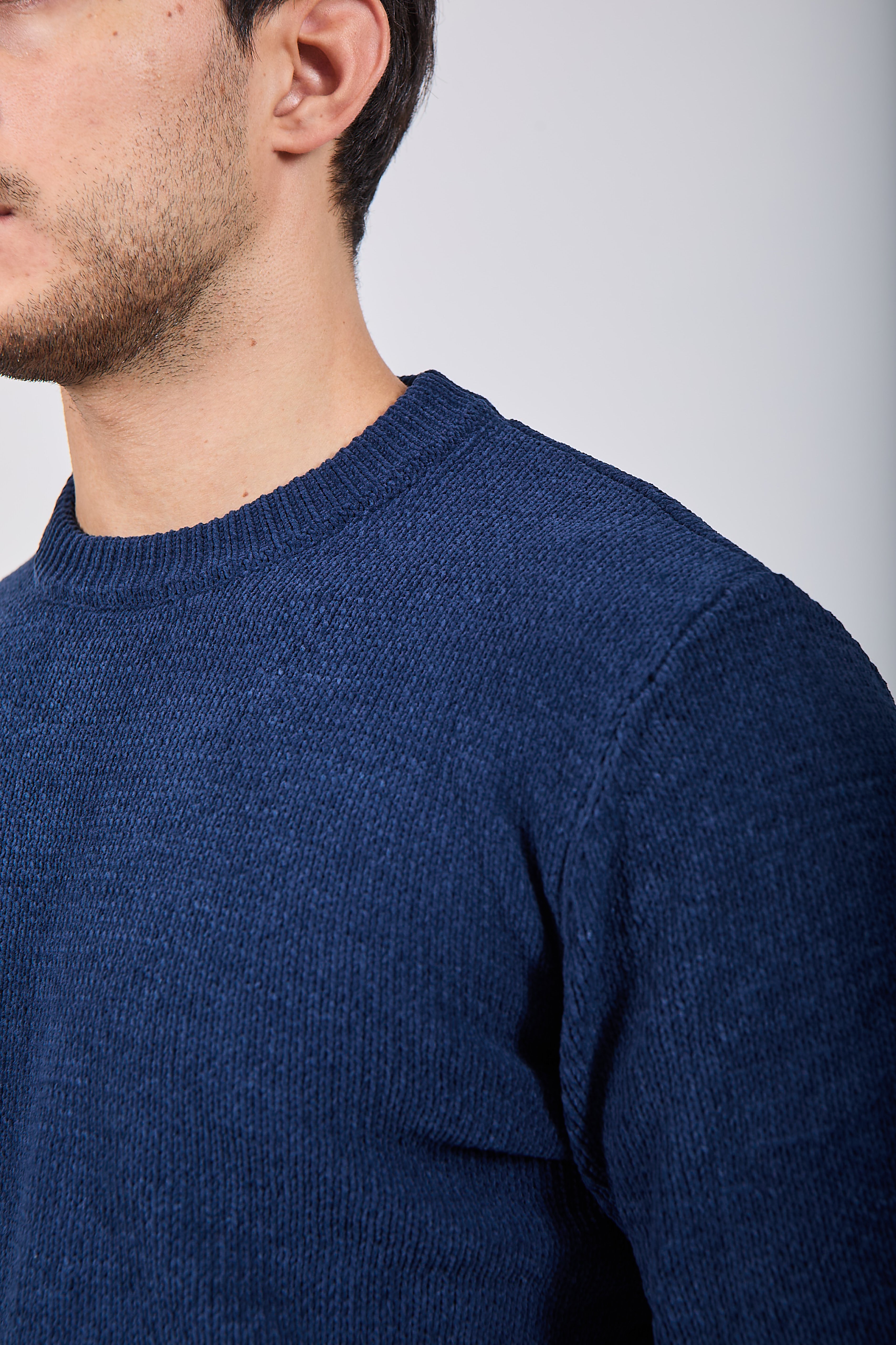 Maglione Gianni Lupo Ciniglia Navy 535 (12227808428372)