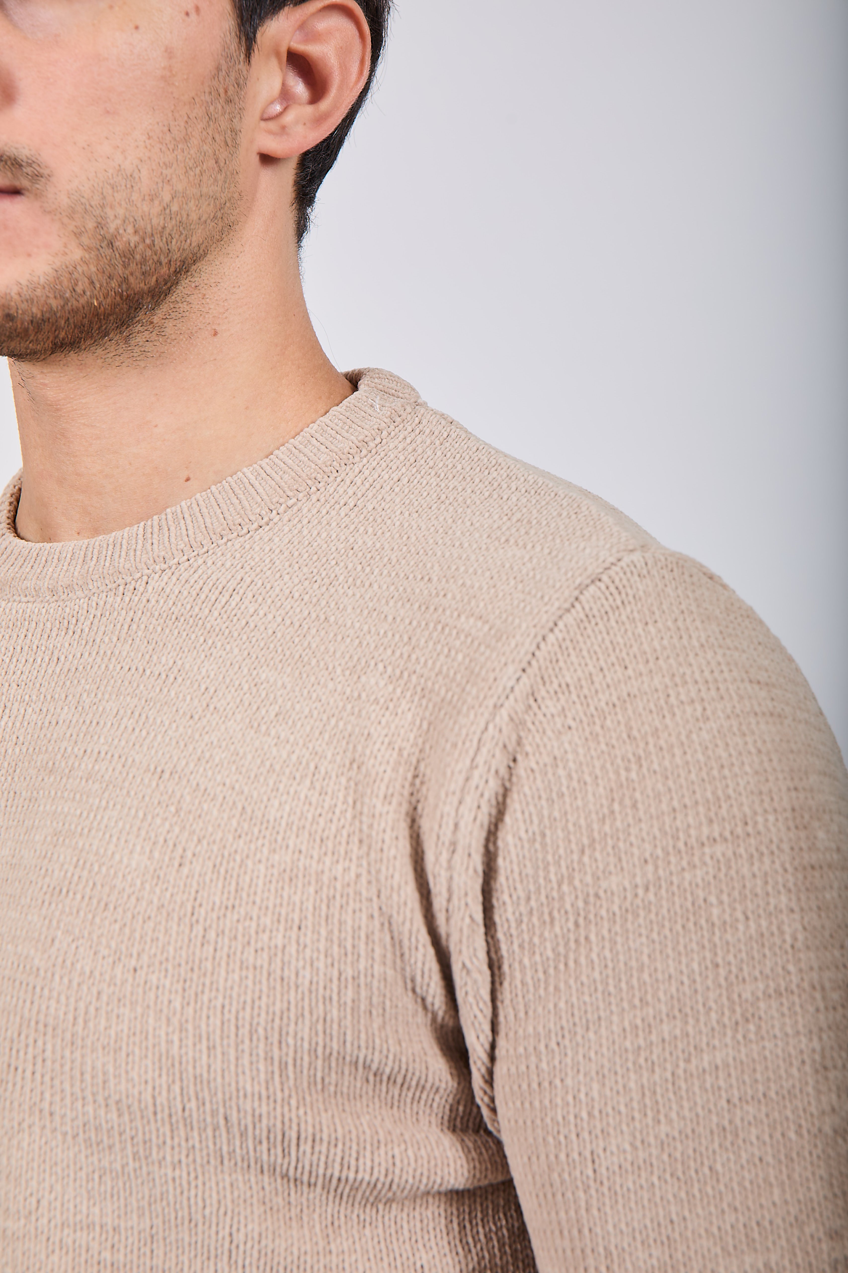 Maglione Gianni Lupo Ciniglia Beige 535 (12227812098388)