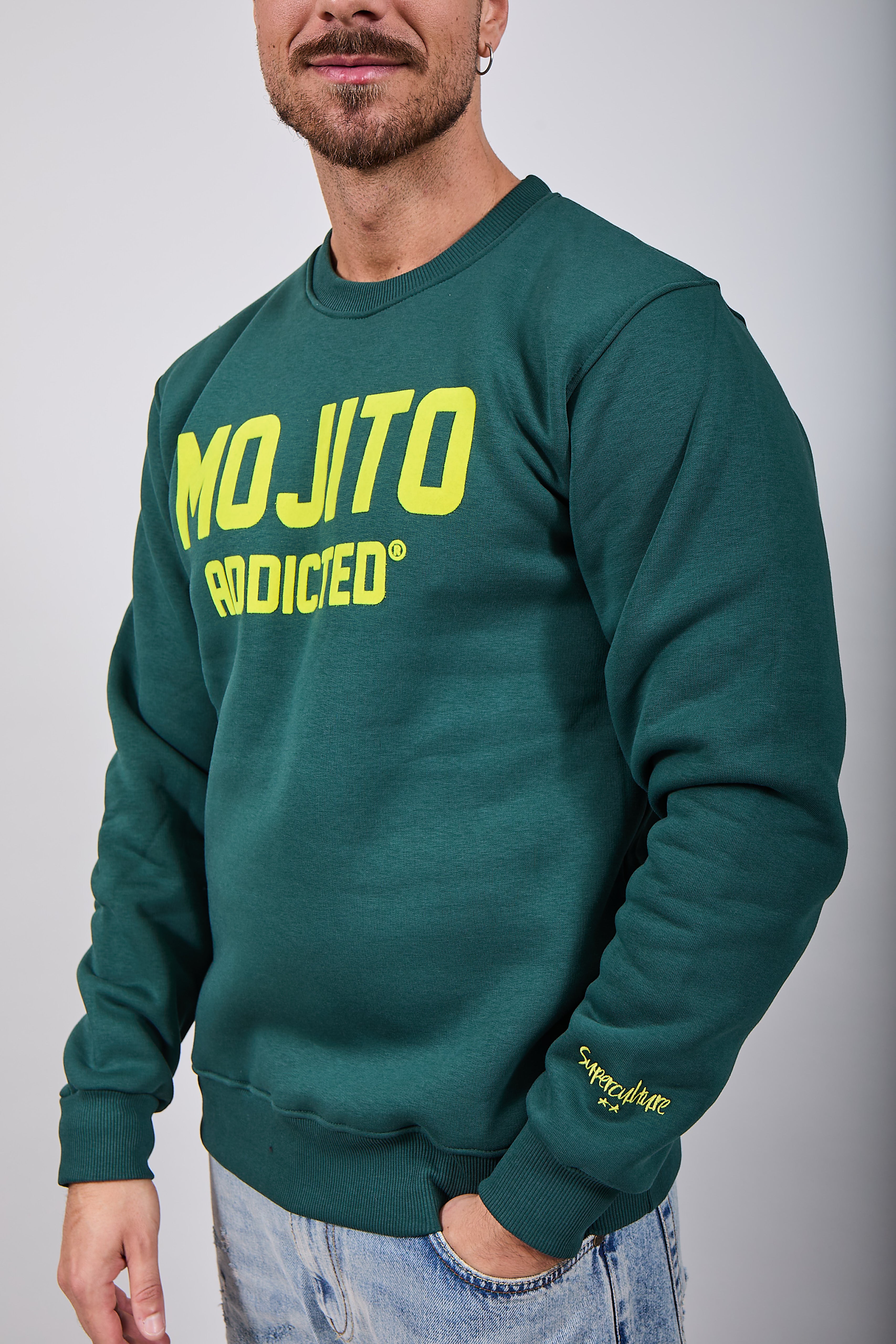 Felpa Superculture Girocollo Verde Bosco A1377 (12218660028756)