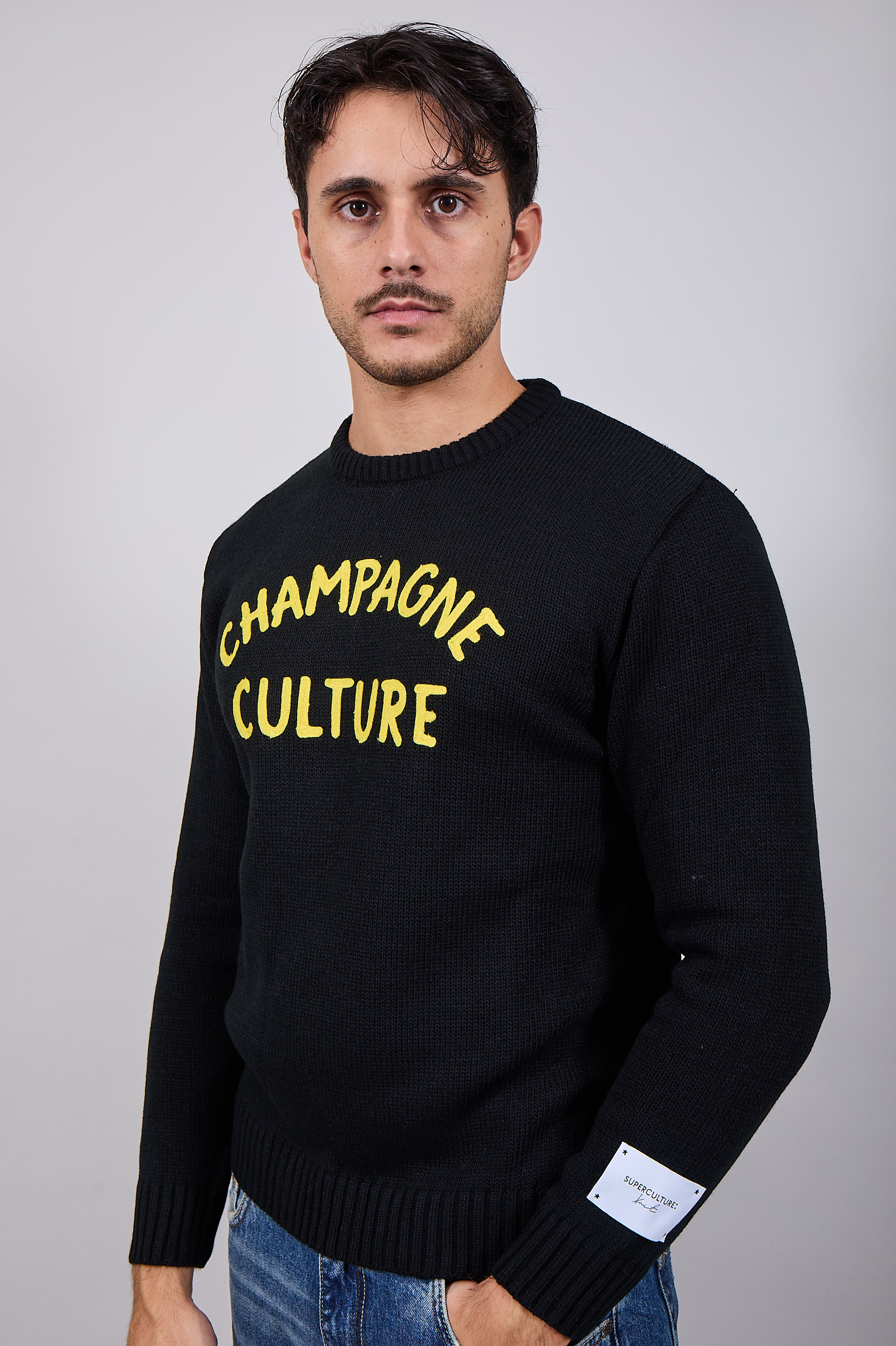 Maglioncino Superculture Nero AK5007 (12214767976788)