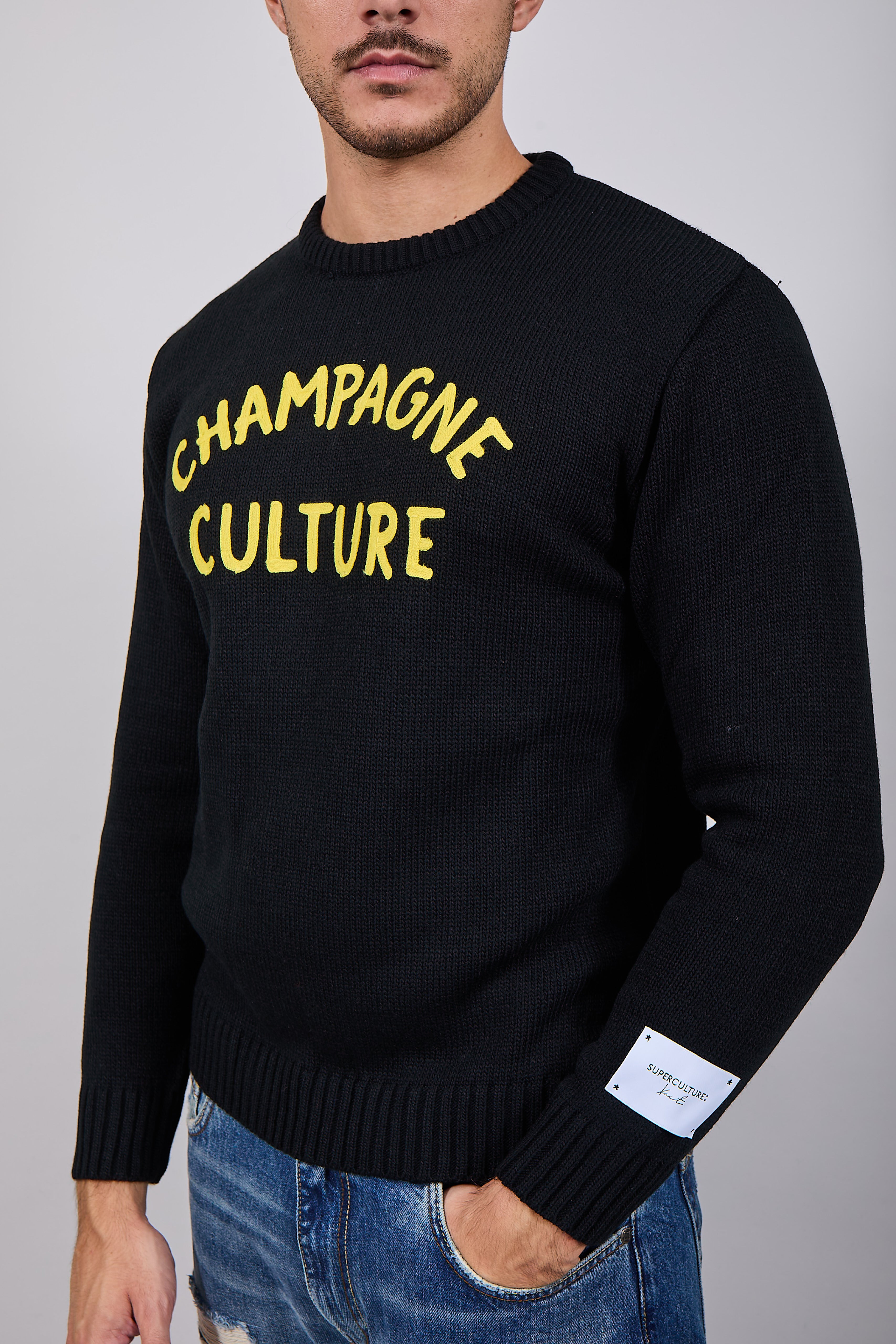 Maglioncino Superculture Nero AK5007 (12214767976788)
