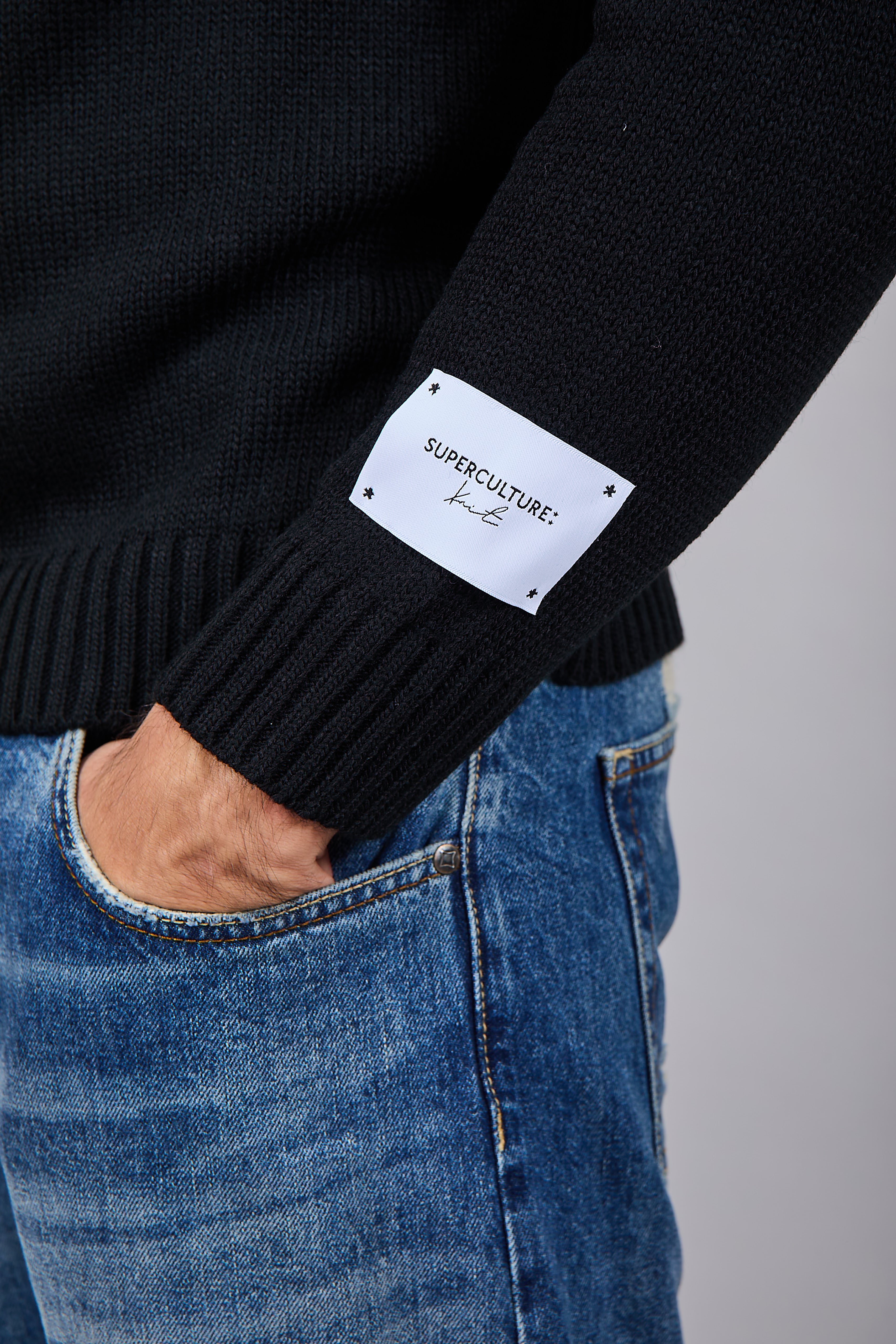 Maglioncino Superculture Nero AK5007 (12214767976788)