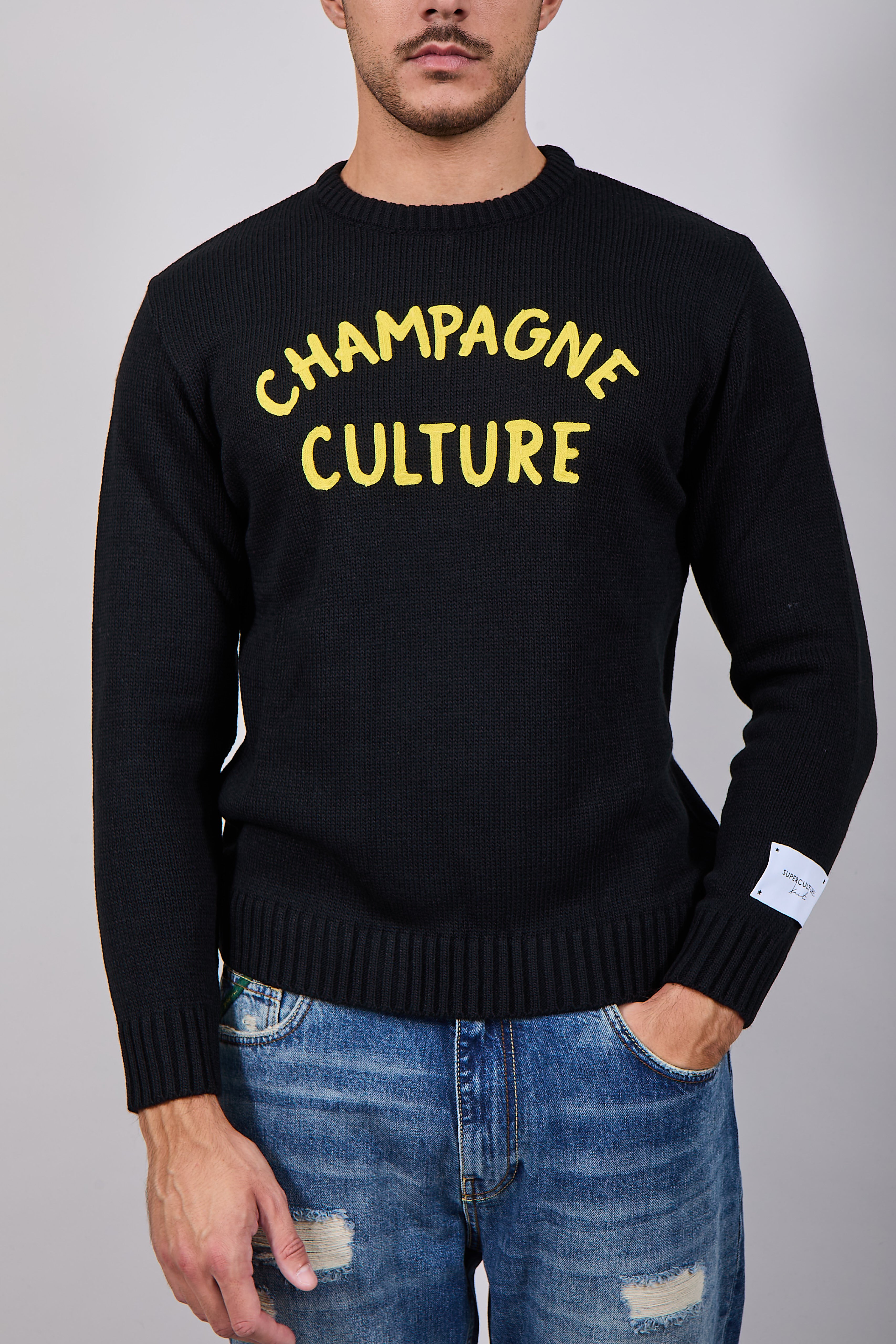 Maglioncino Superculture Nero AK5007 (12214767976788)