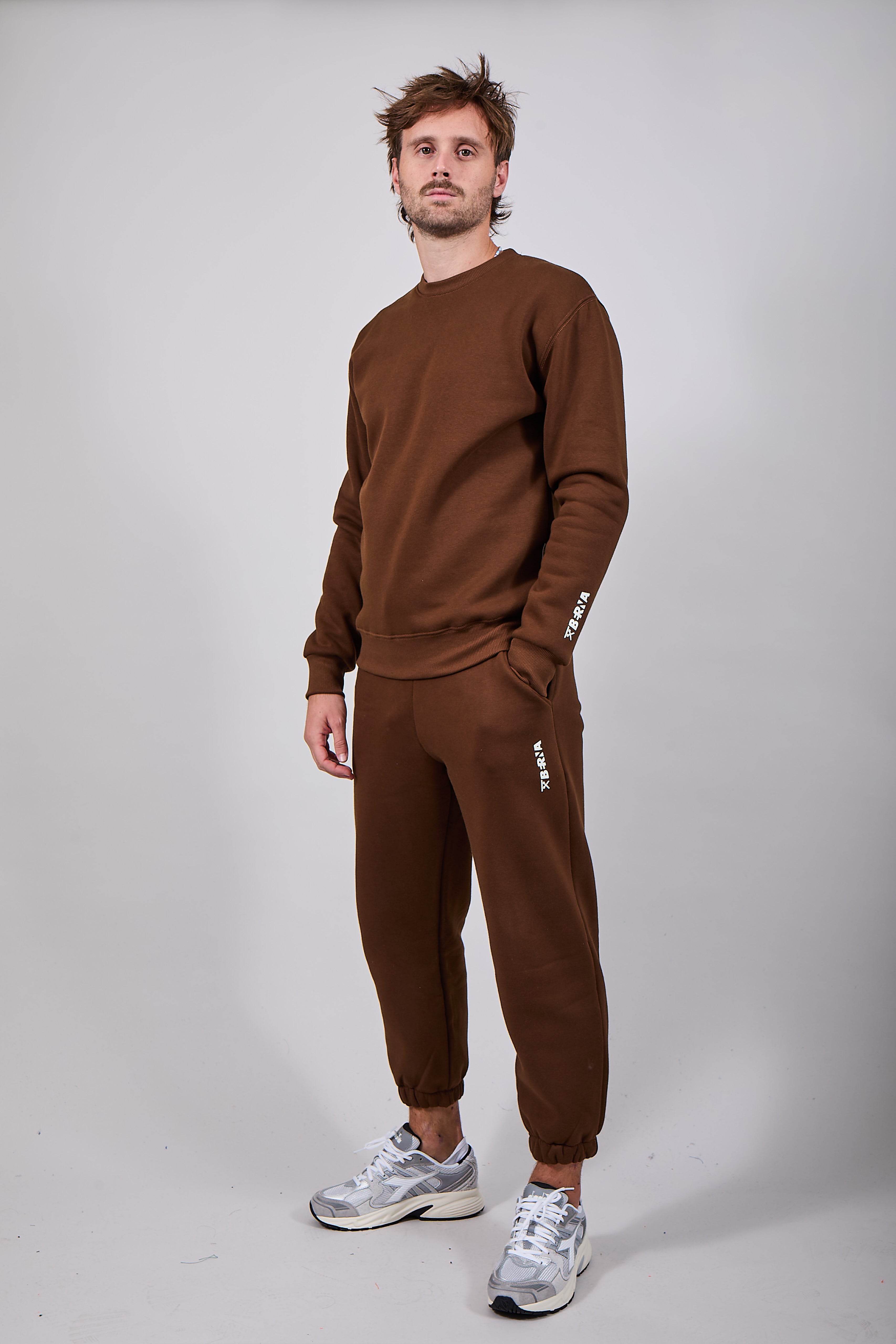 Felpa Berna Girocollo Cioccolato 021 (12235688771924)