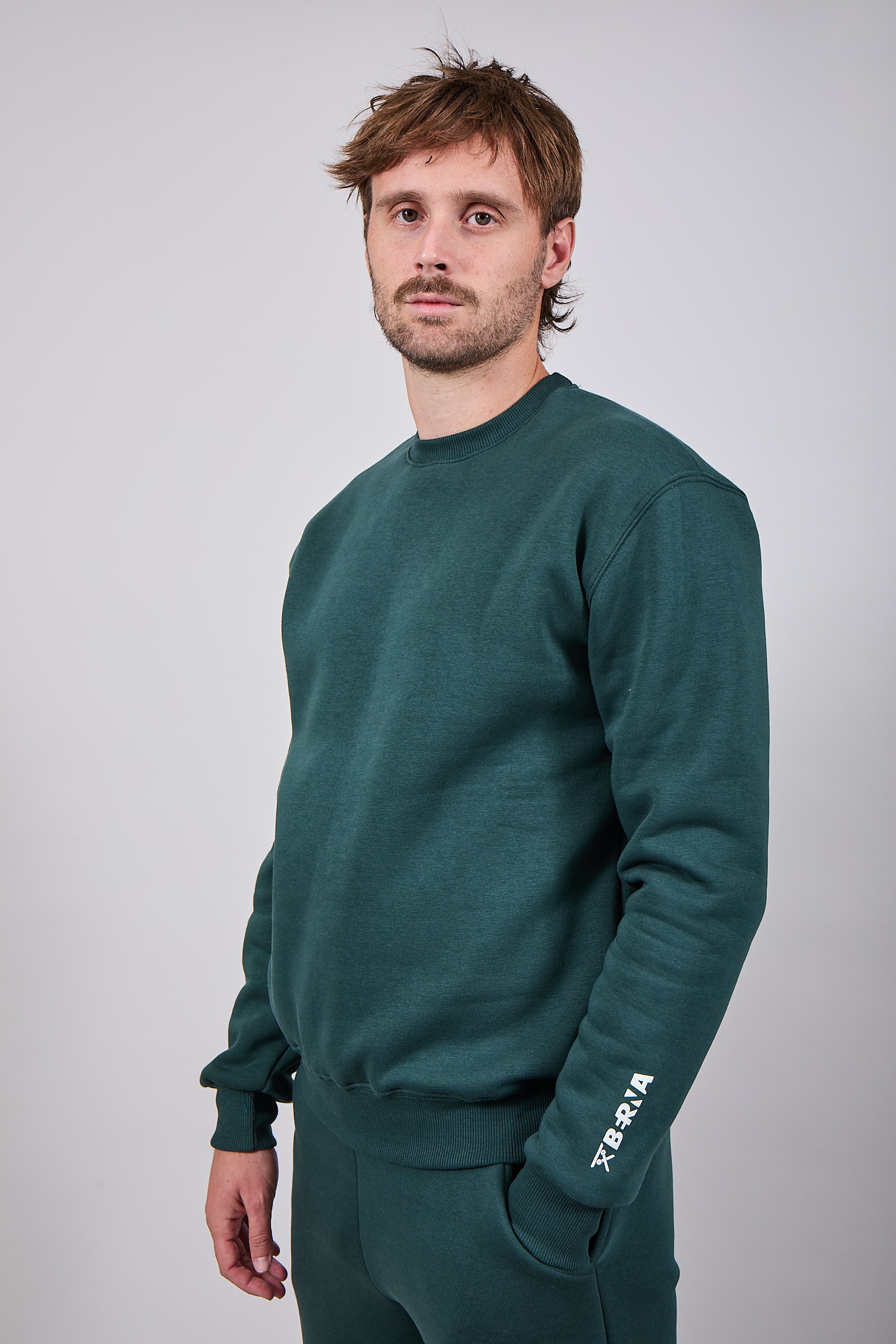 Felpa Berna Girocollo Verde Bosco 021 (12235689722196)