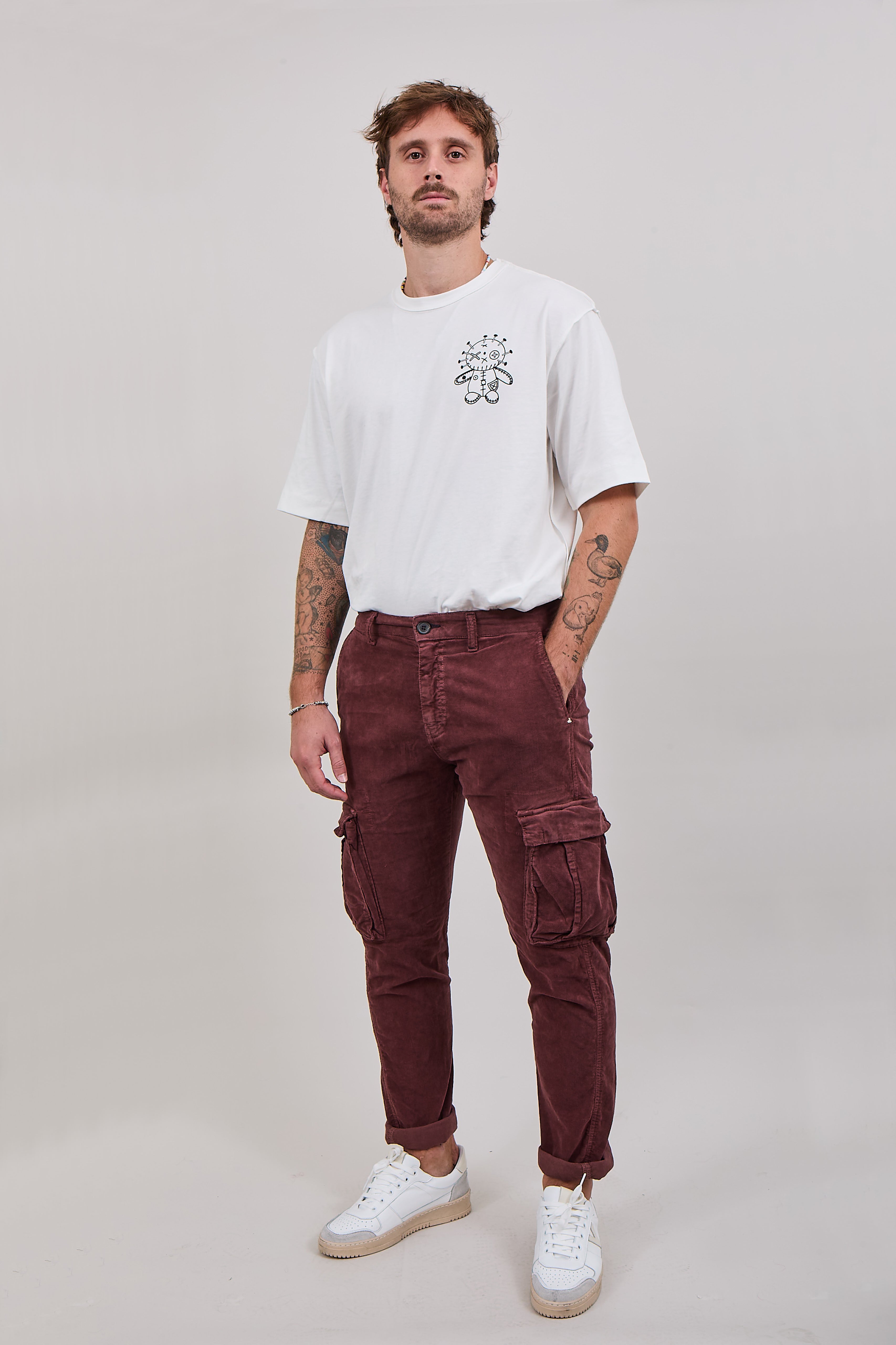 Pantalone Berna Velluto Cargo Caffe 003 (12300263227732)