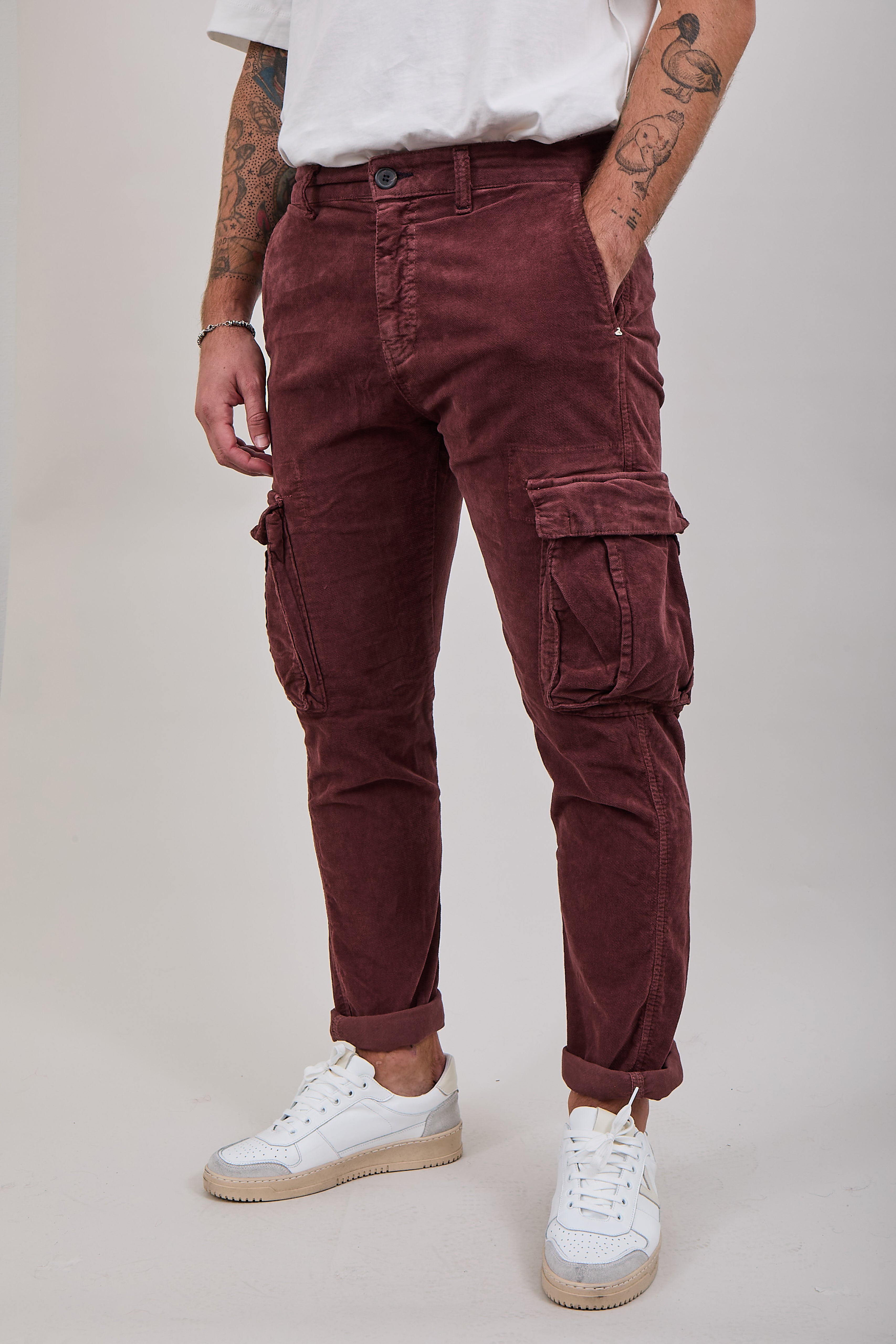 Pantalone Berna Velluto Cargo Caffe 003 (12300263227732)