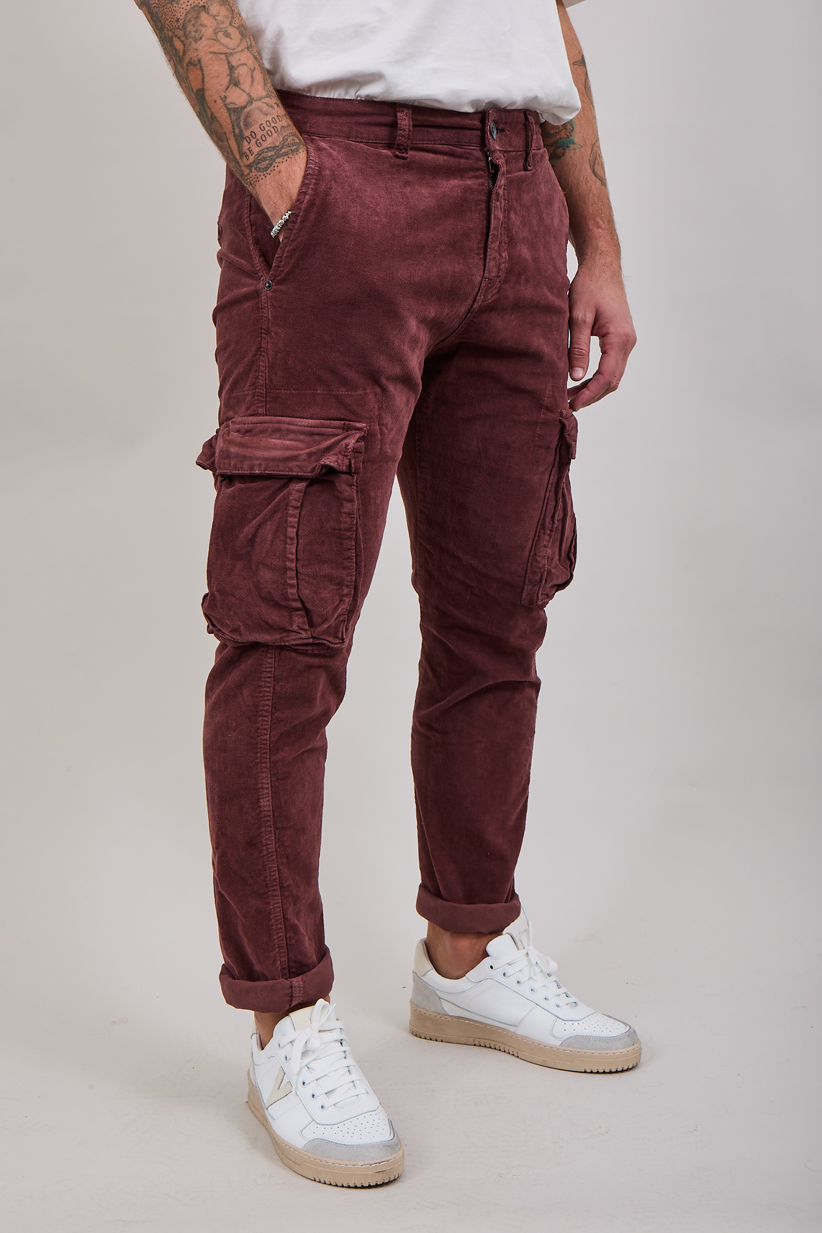 Pantalone Berna Velluto Cargo Caffe 003 (12300263227732)