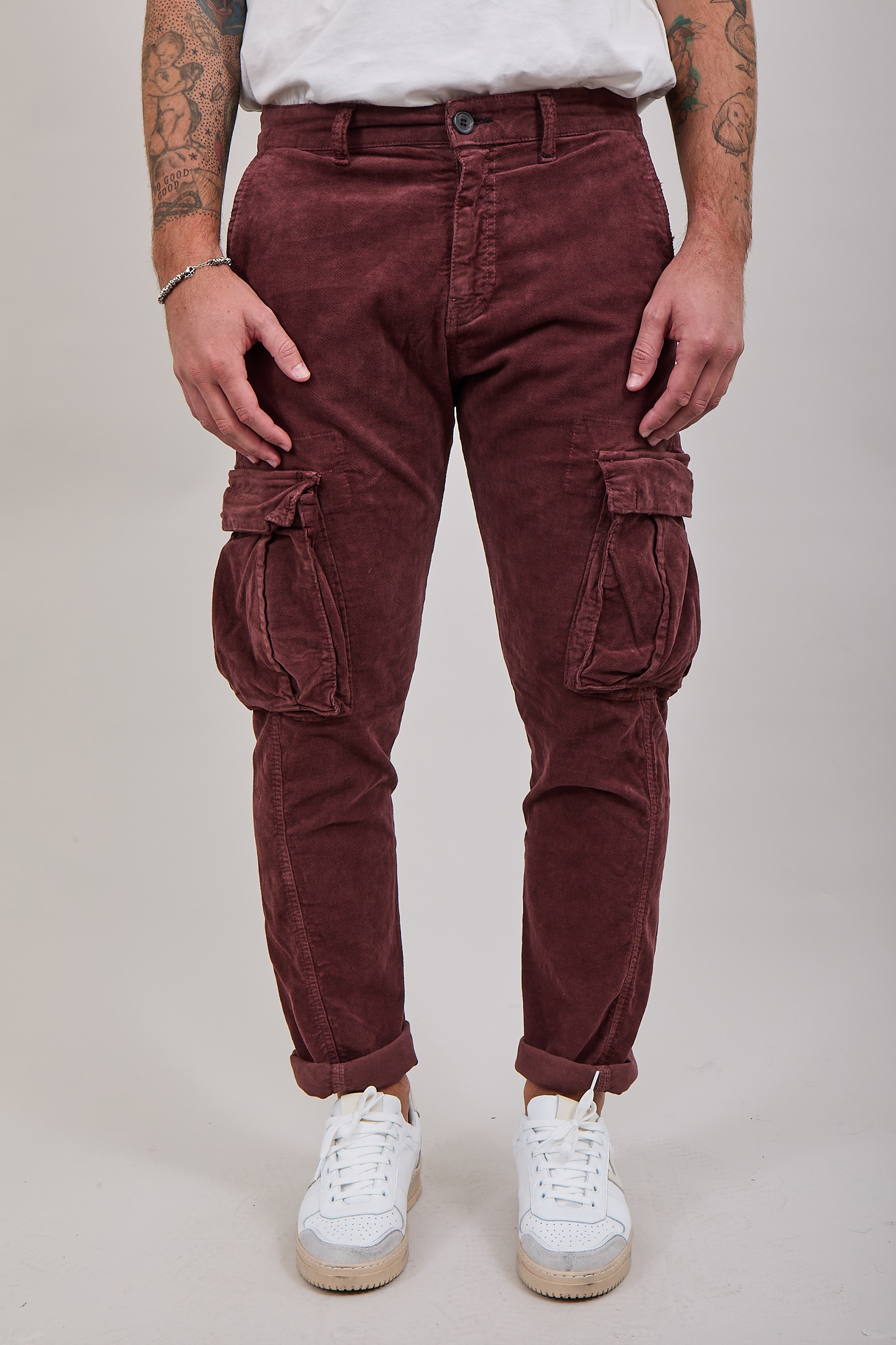 Pantalone Berna Velluto Cargo Caffe 003 (12300263227732)