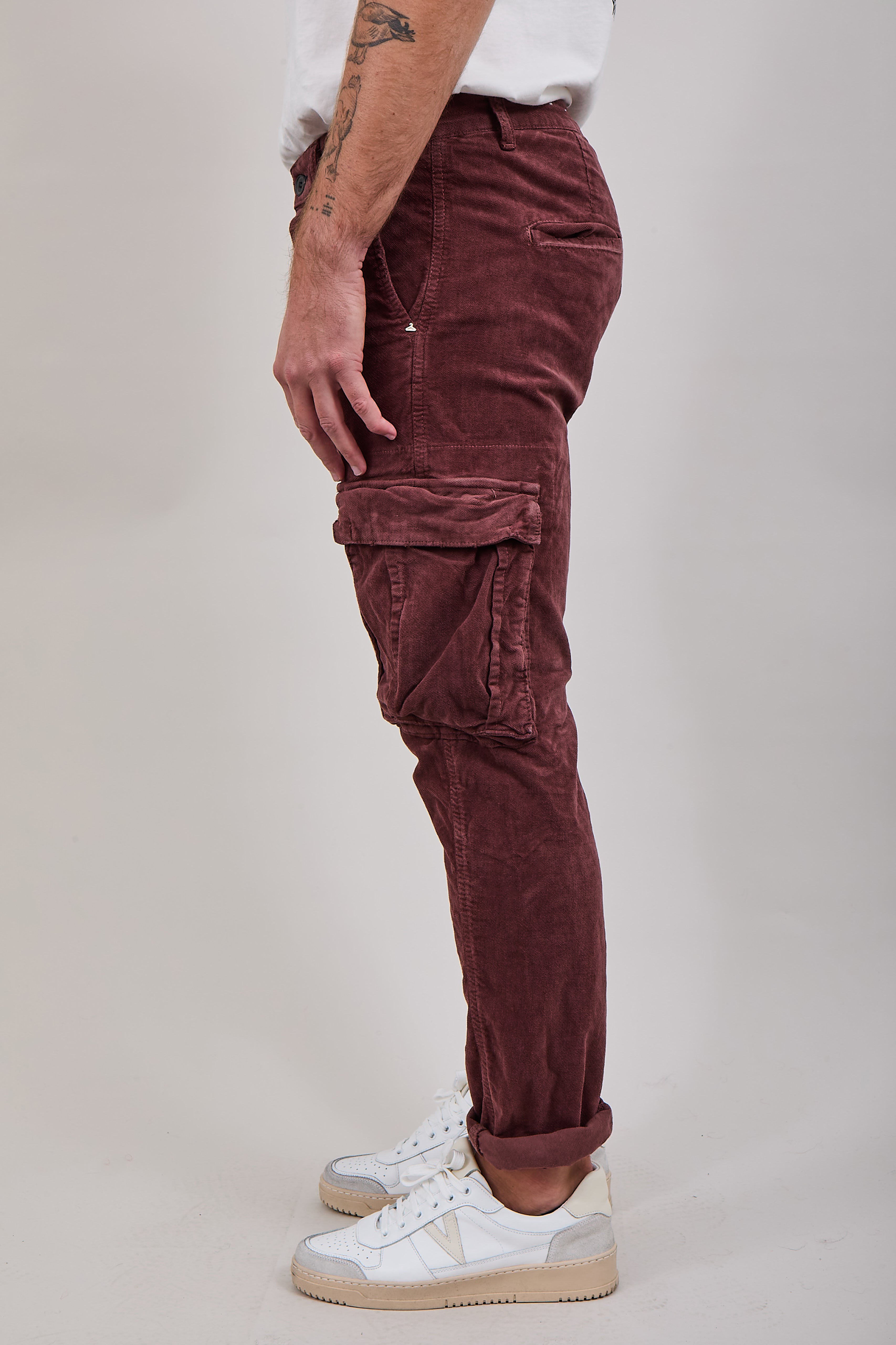 Pantalone Berna Velluto Cargo Caffe 003 (12300263227732)