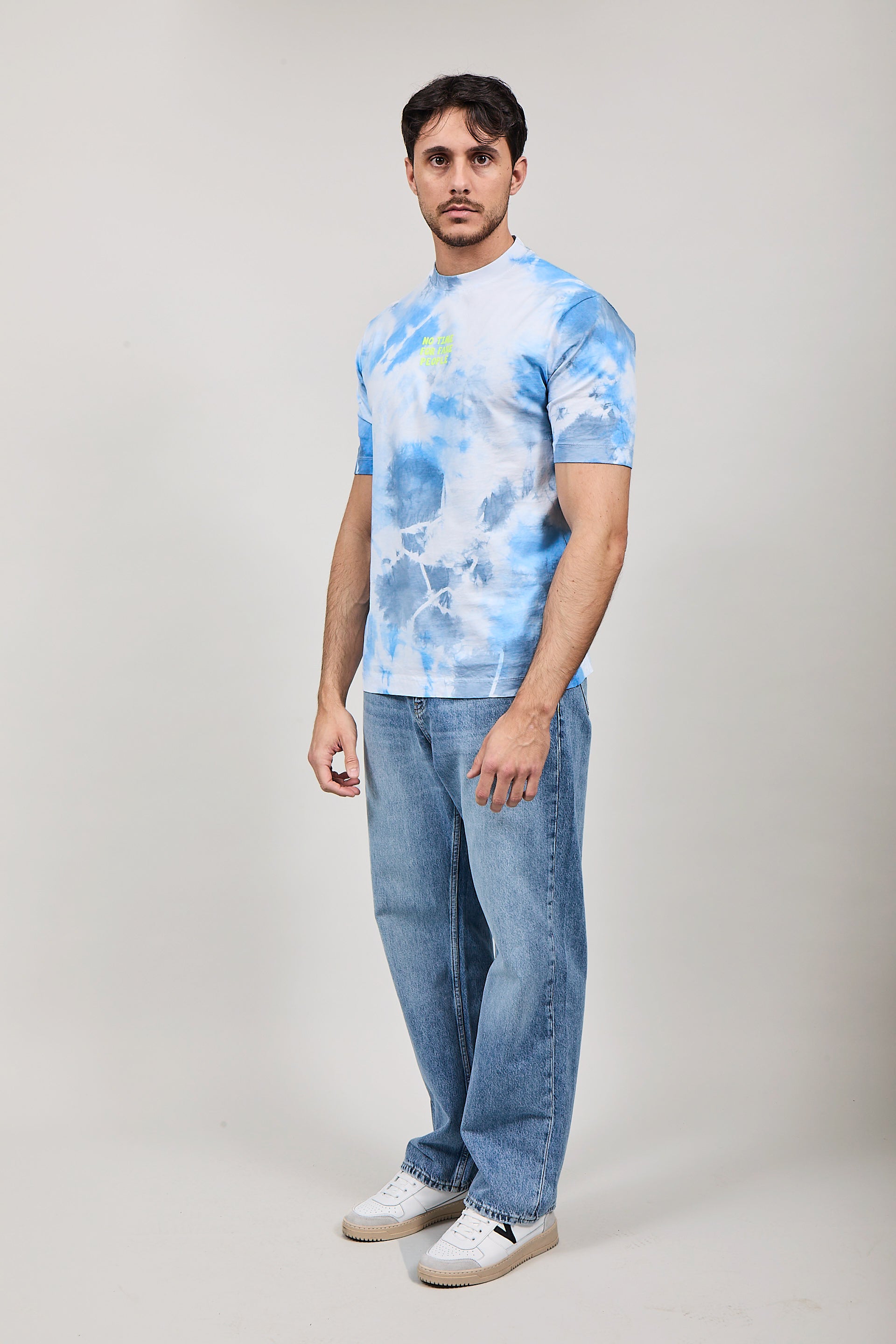 T-shirt Berna Tie Dye Celeste