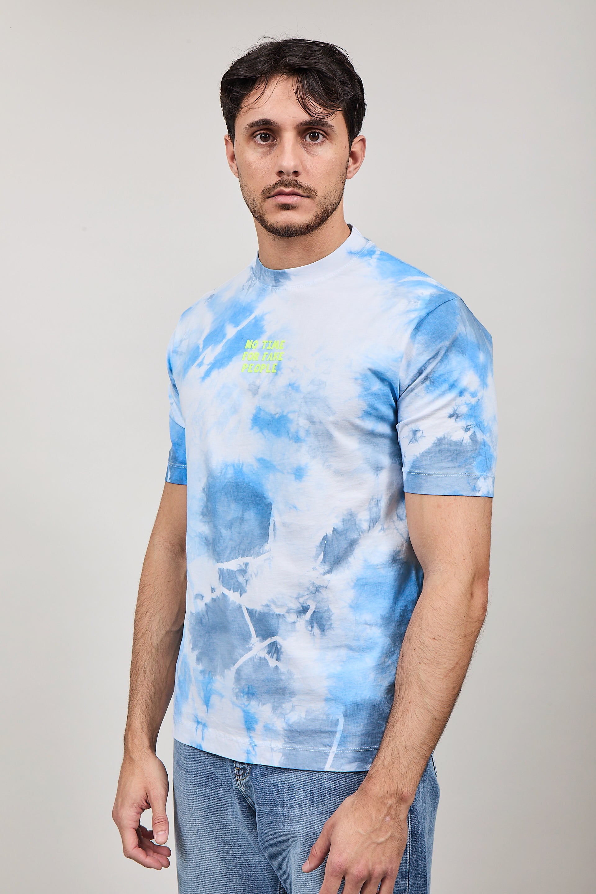 T-shirt Berna Tie Dye Celeste